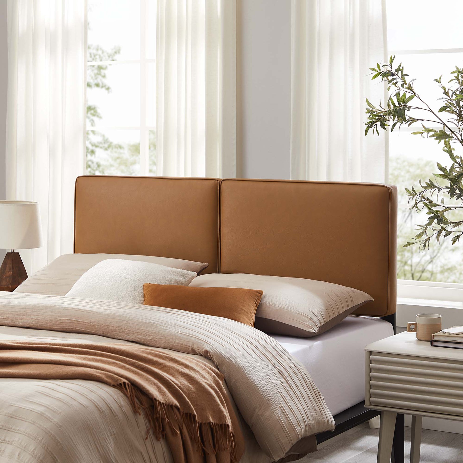 Lindee Vegan Leather Queen Headboard by Modway - Best Buy Furniture