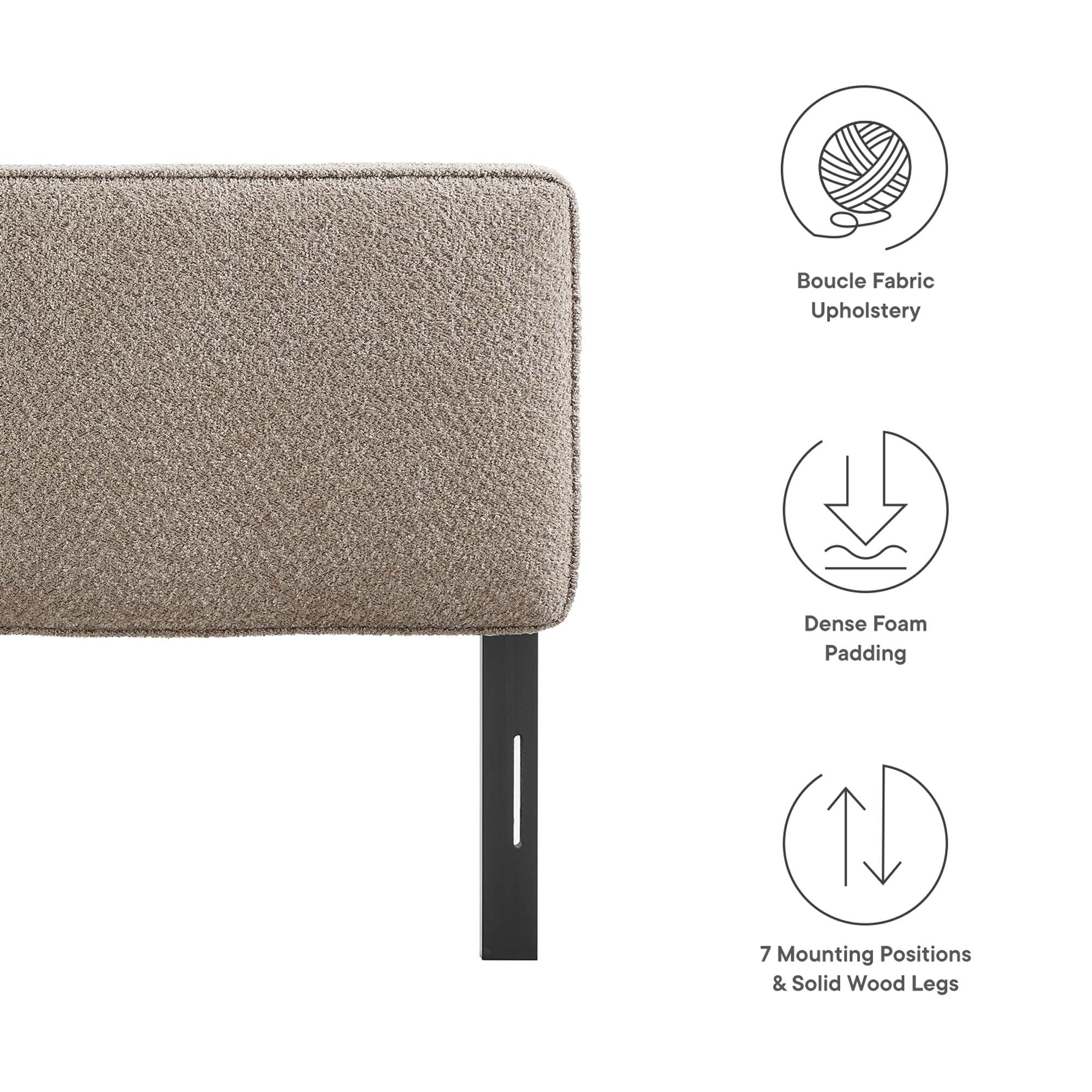 Lindee Boucle Fabric Queen Headboard by Modway - Best Buy Furniture