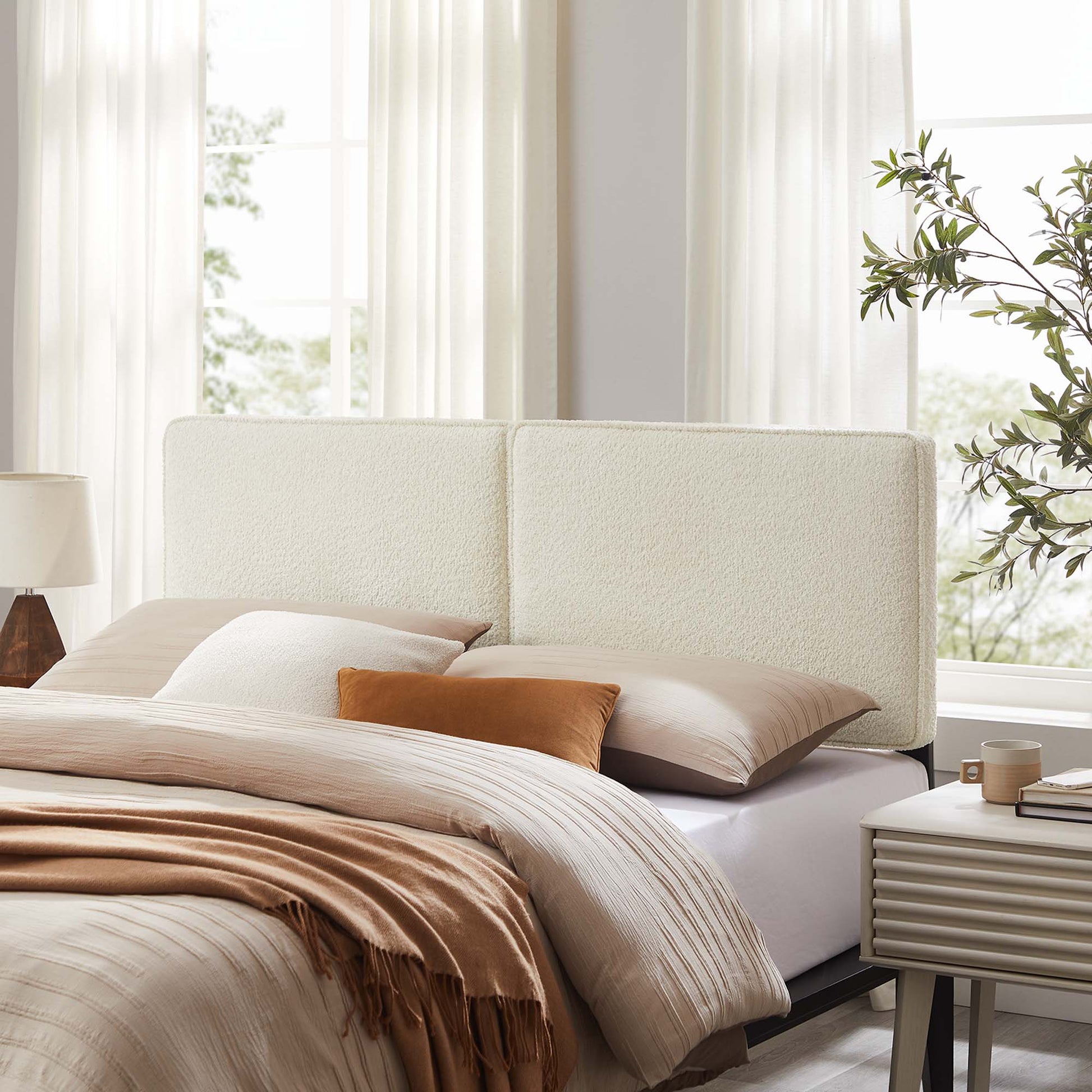 Lindee Boucle Fabric King Headboard by Modway - Best Buy Furniture