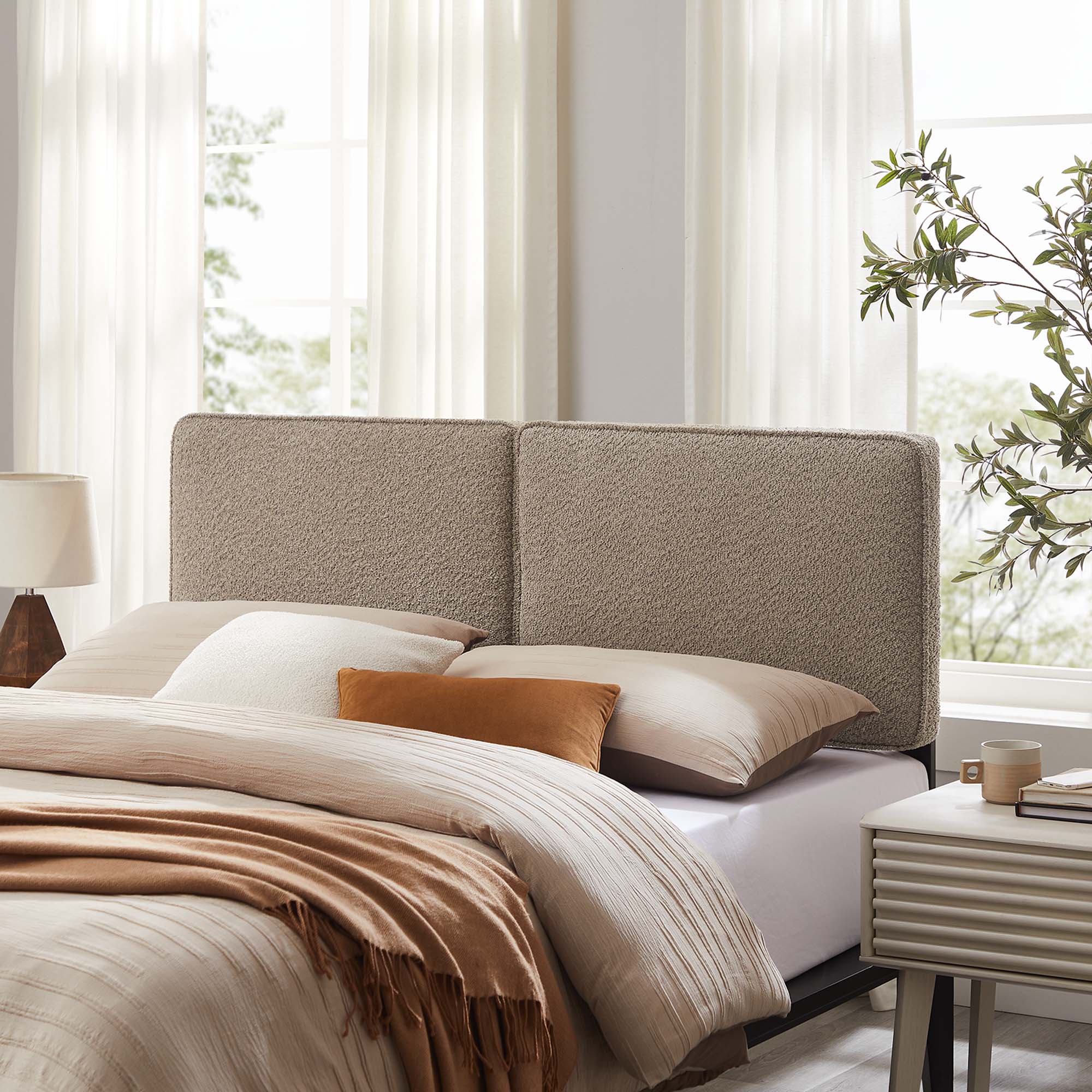 Lindee Boucle Fabric King Headboard by Modway - Best Buy Furniture