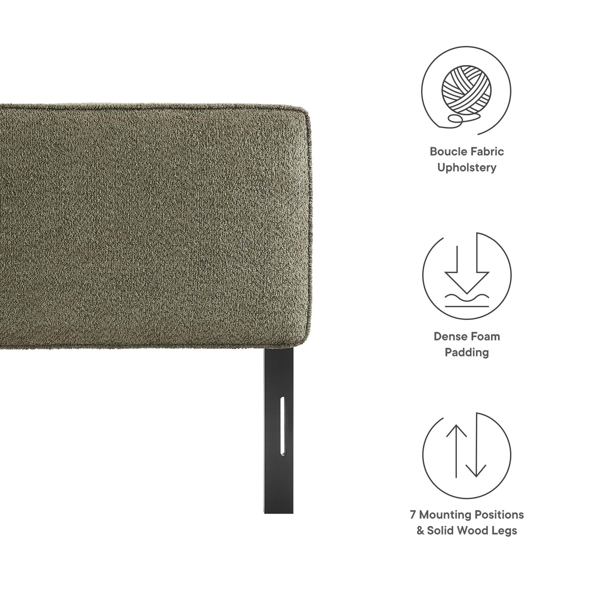 Lindee Boucle Fabric King Headboard by Modway - Best Buy Furniture