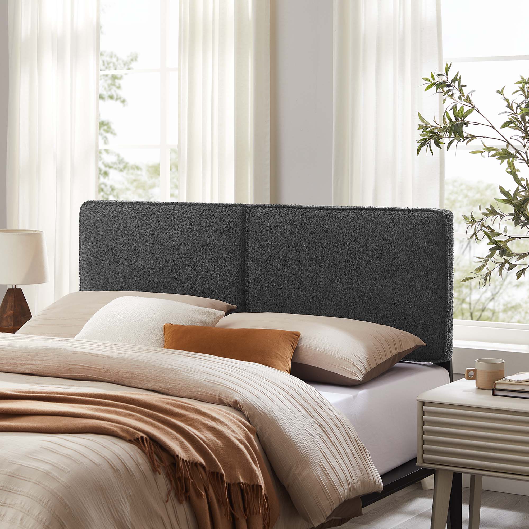Lindee Boucle Fabric King Headboard by Modway - Best Buy Furniture