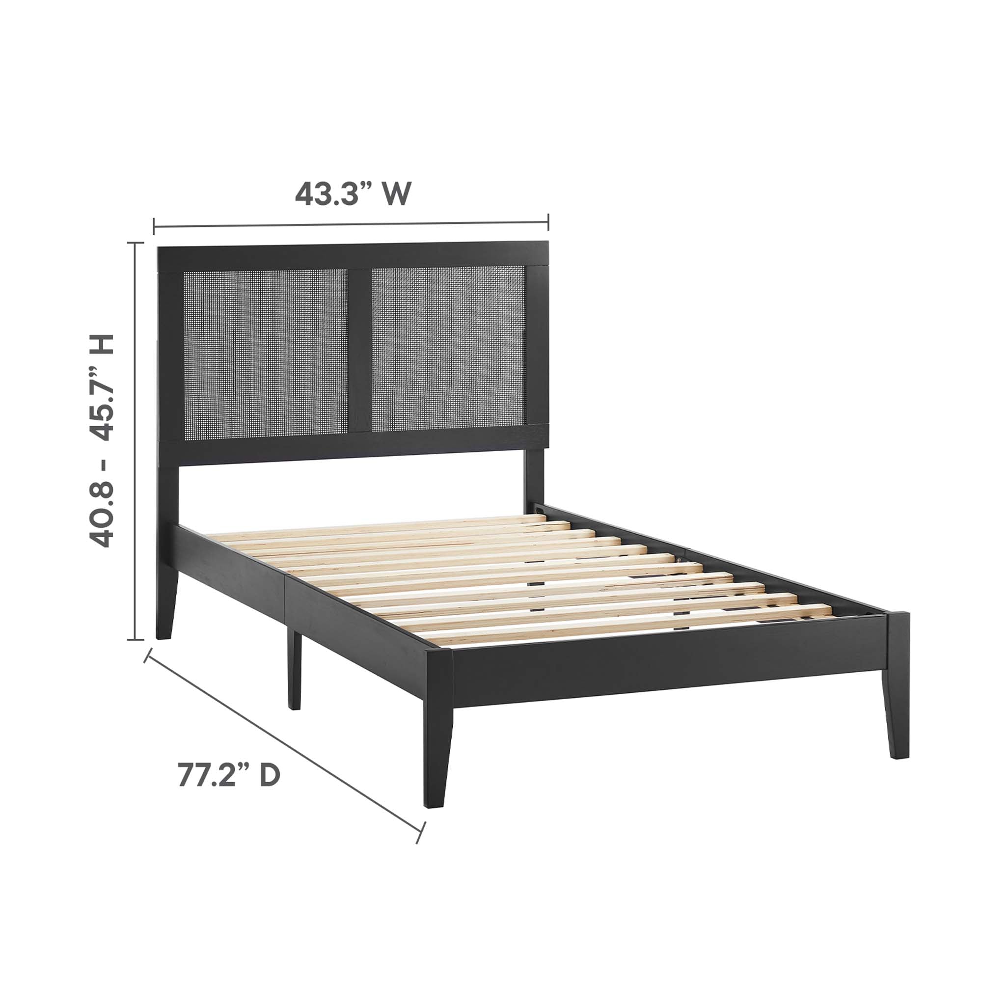 Sirocco Rattan and Wood Twin Platform Bed by Modway - Best Buy Furniture