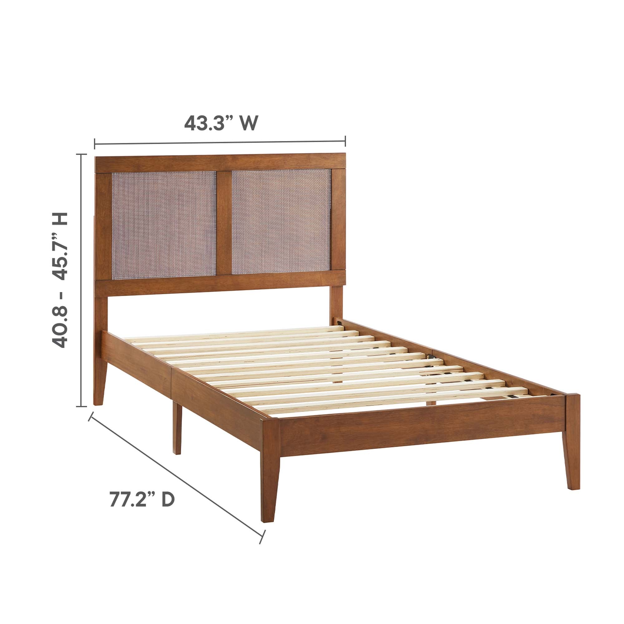 Sirocco Rattan and Wood Twin Platform Bed by Modway - Best Buy Furniture
