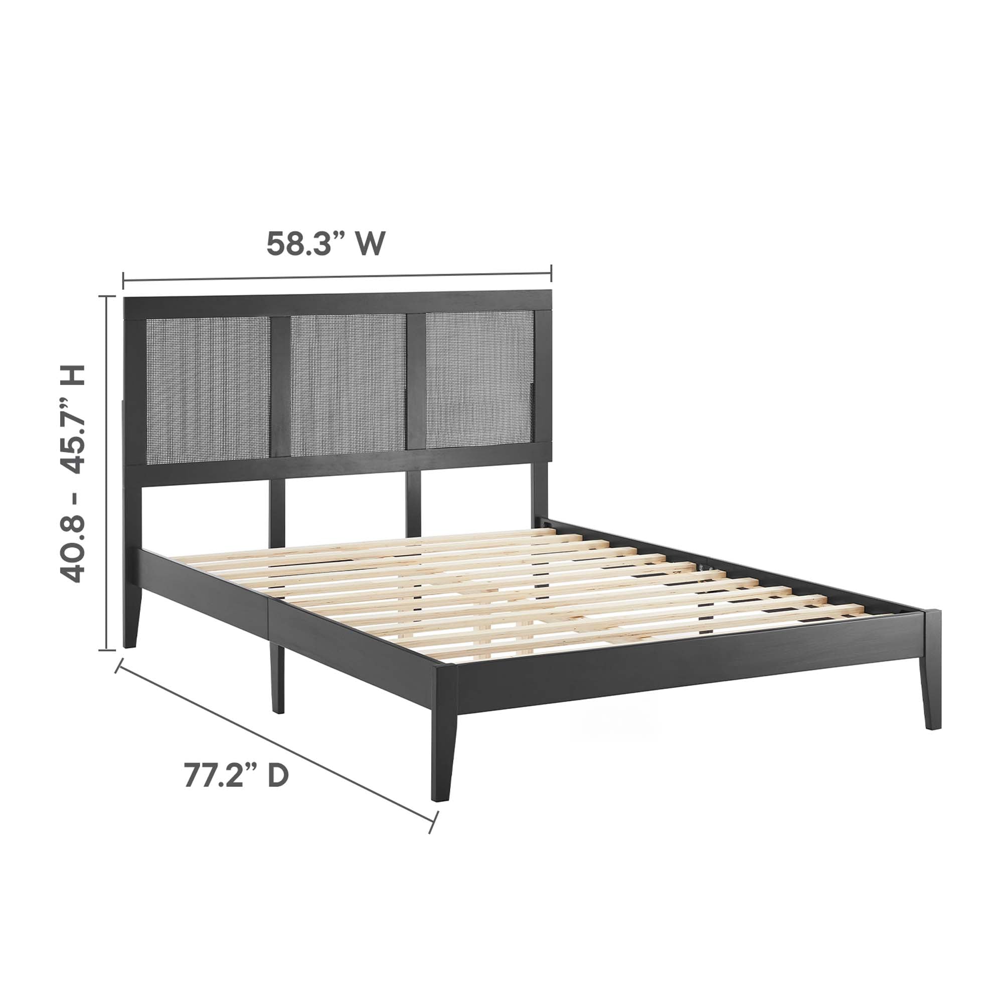 Sirocco Rattan and Wood Full Platform Bed by Modway - Best Buy Furniture