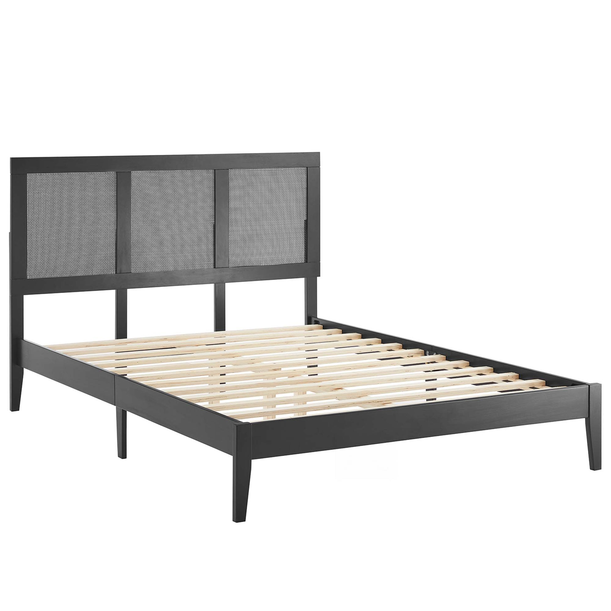 Sirocco Rattan and Wood Full Platform Bed by Modway - Best Buy Furniture