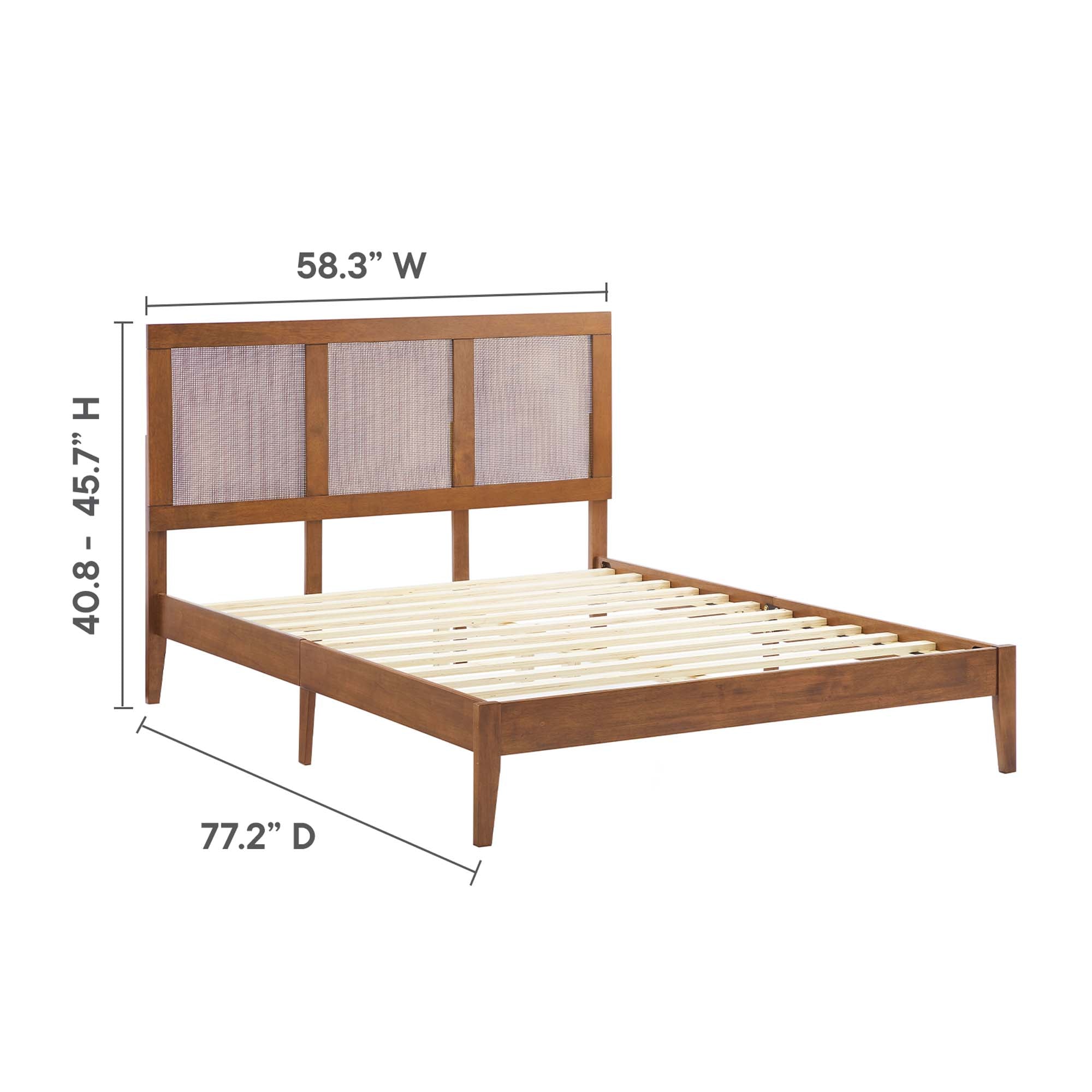 Sirocco Rattan and Wood Full Platform Bed by Modway - Best Buy Furniture