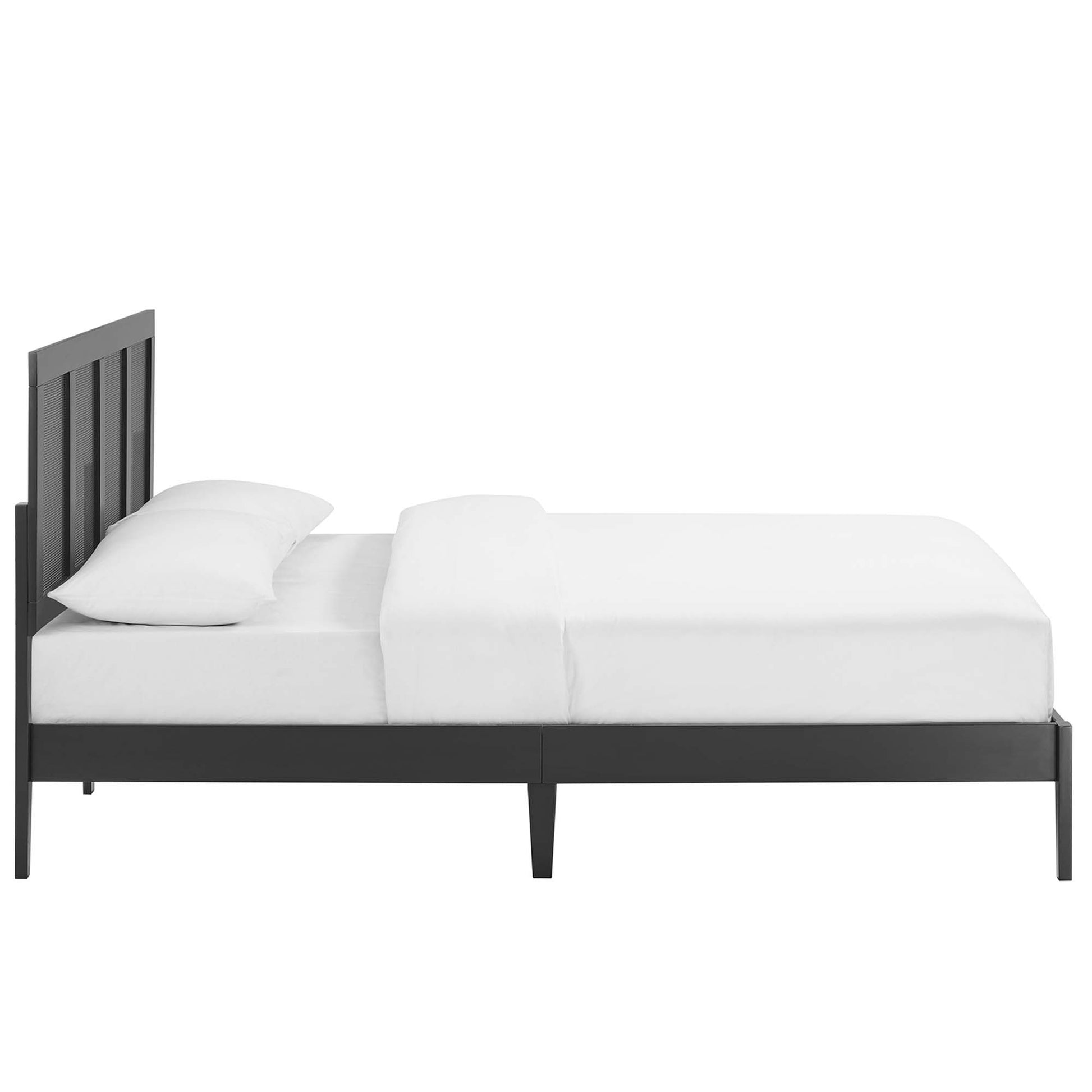 Sirocco Rattan and Wood Queen Platform Bed by Modway - Best Buy Furniture