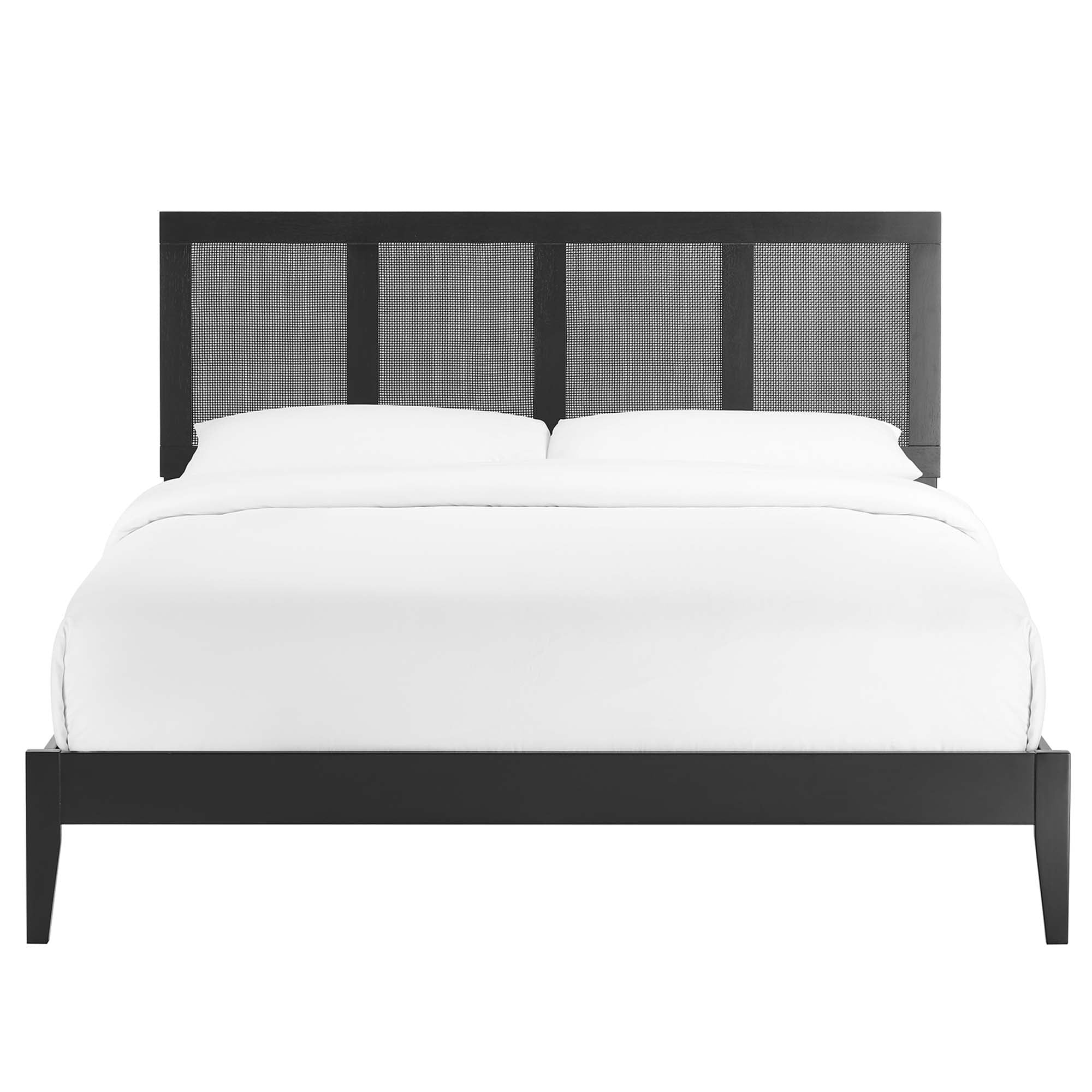 Sirocco Rattan and Wood Queen Platform Bed by Modway - Best Buy Furniture