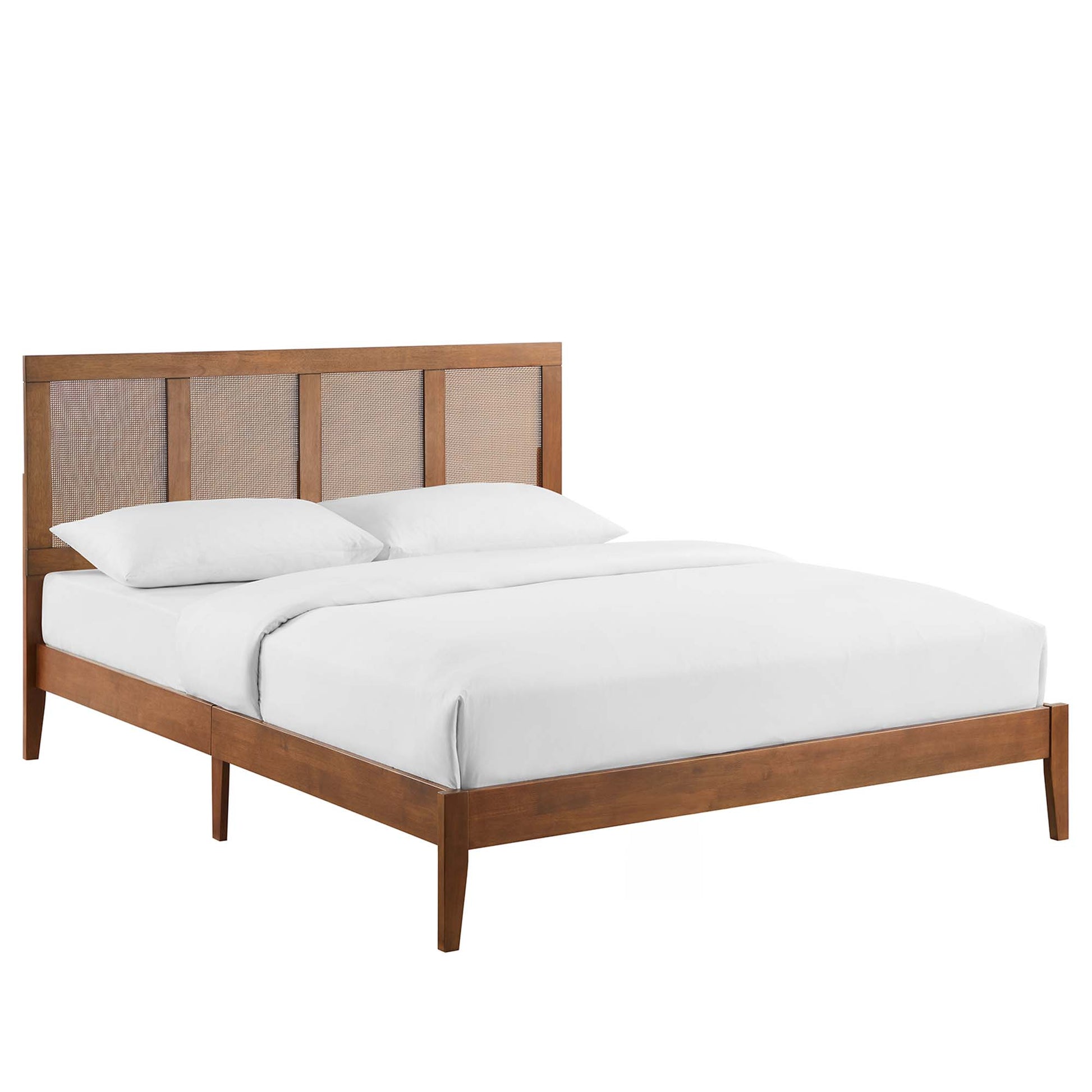 Sirocco Rattan and Wood Queen Platform Bed by Modway - Best Buy Furniture