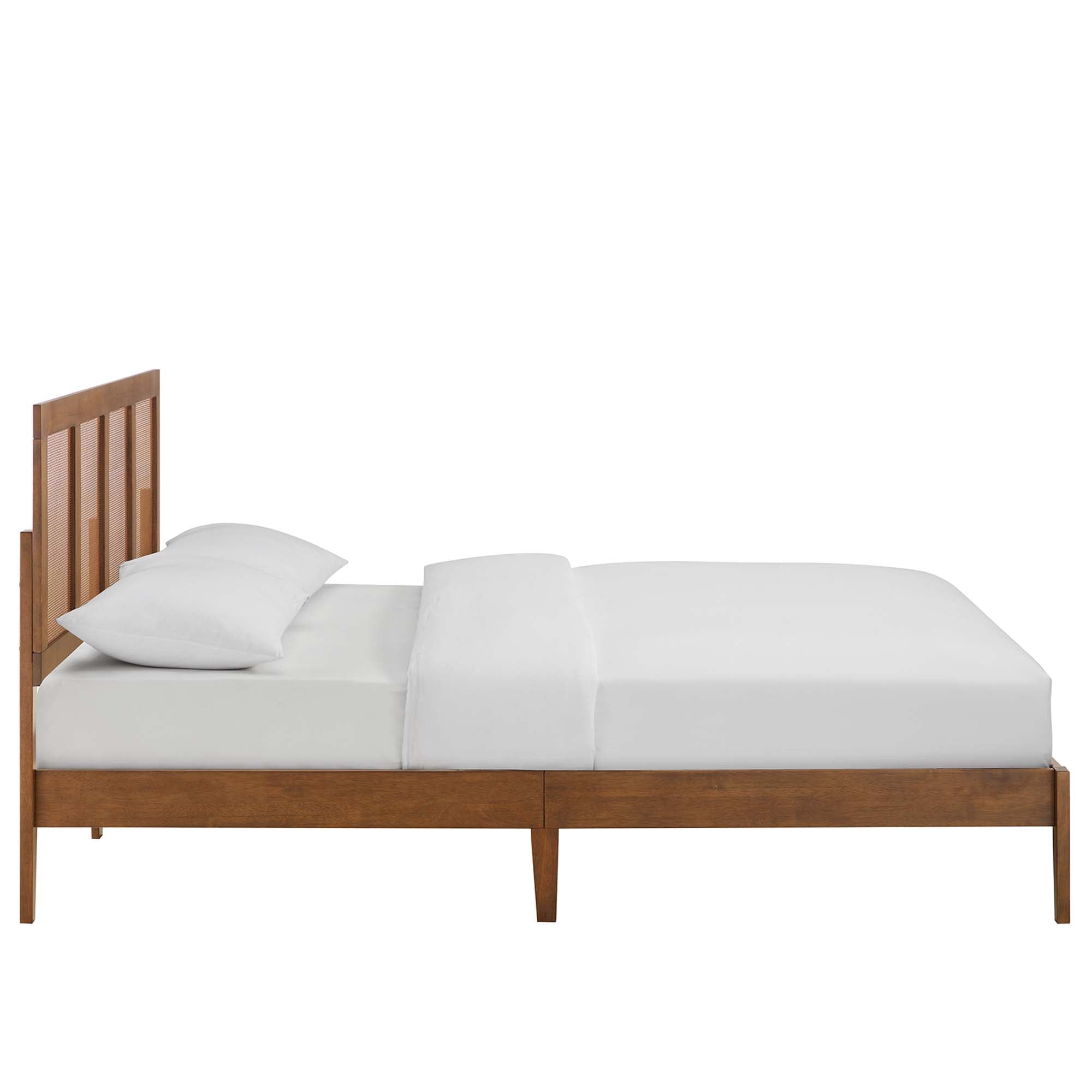 Sirocco Rattan and Wood Queen Platform Bed by Modway - Best Buy Furniture