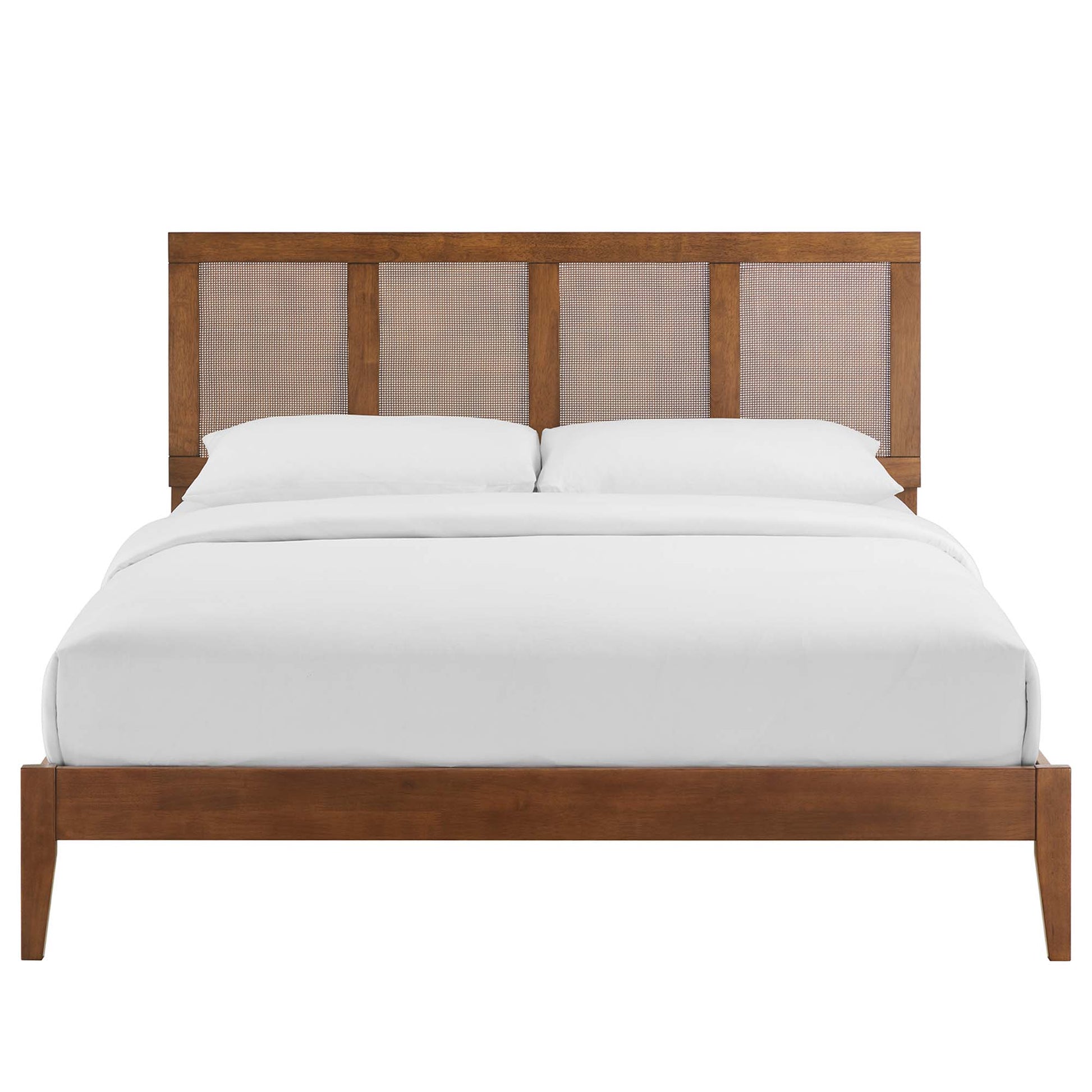 Sirocco Rattan and Wood Queen Platform Bed by Modway - Best Buy Furniture
