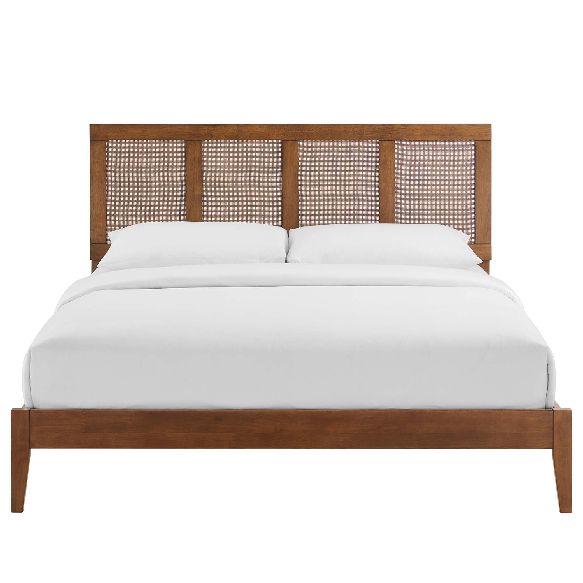 Sirocco Rattan and Wood King Platform Bed by Modway - Best Buy Furniture