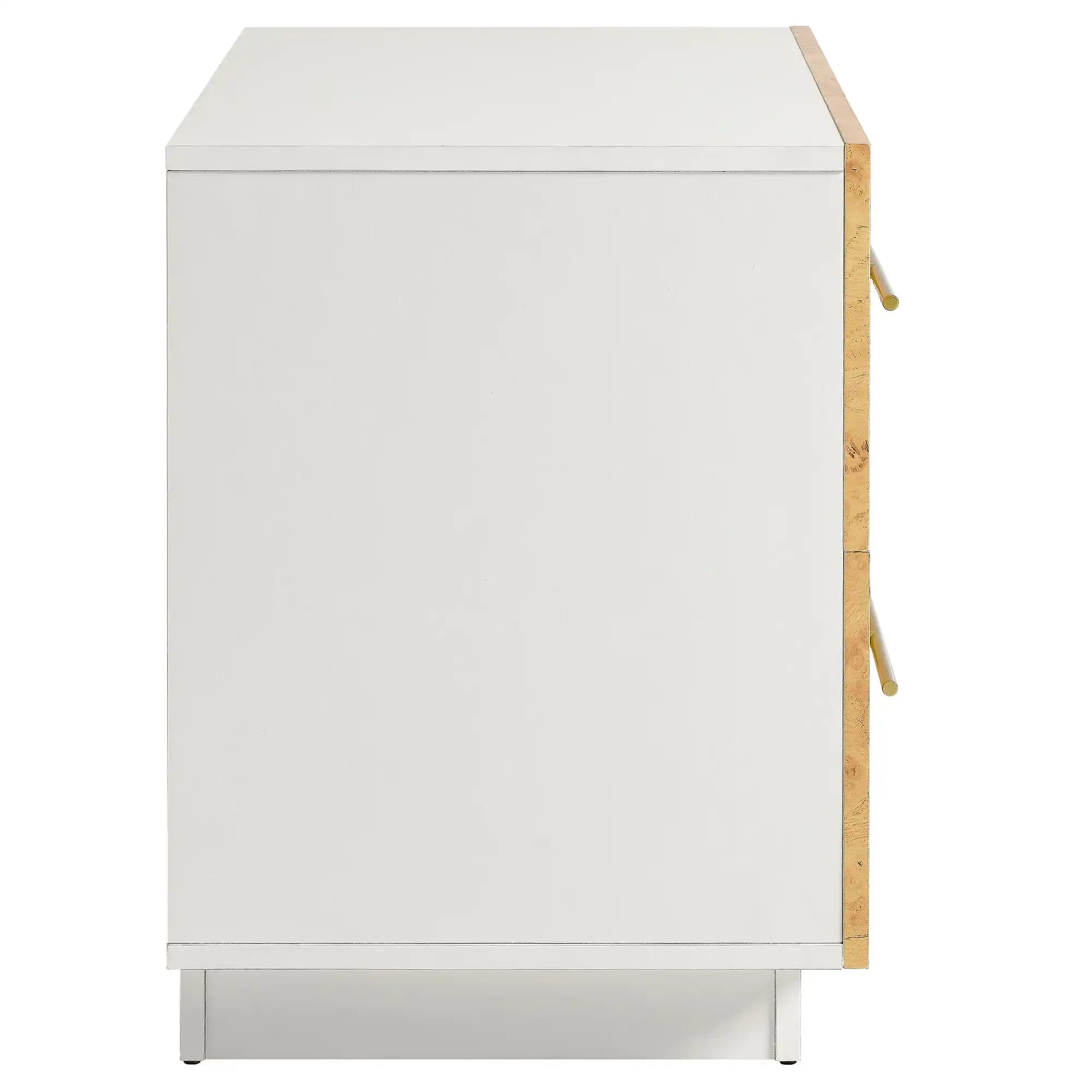 Abel 2-Drawer Burl Wood Nightstand - Best Buy Furniture