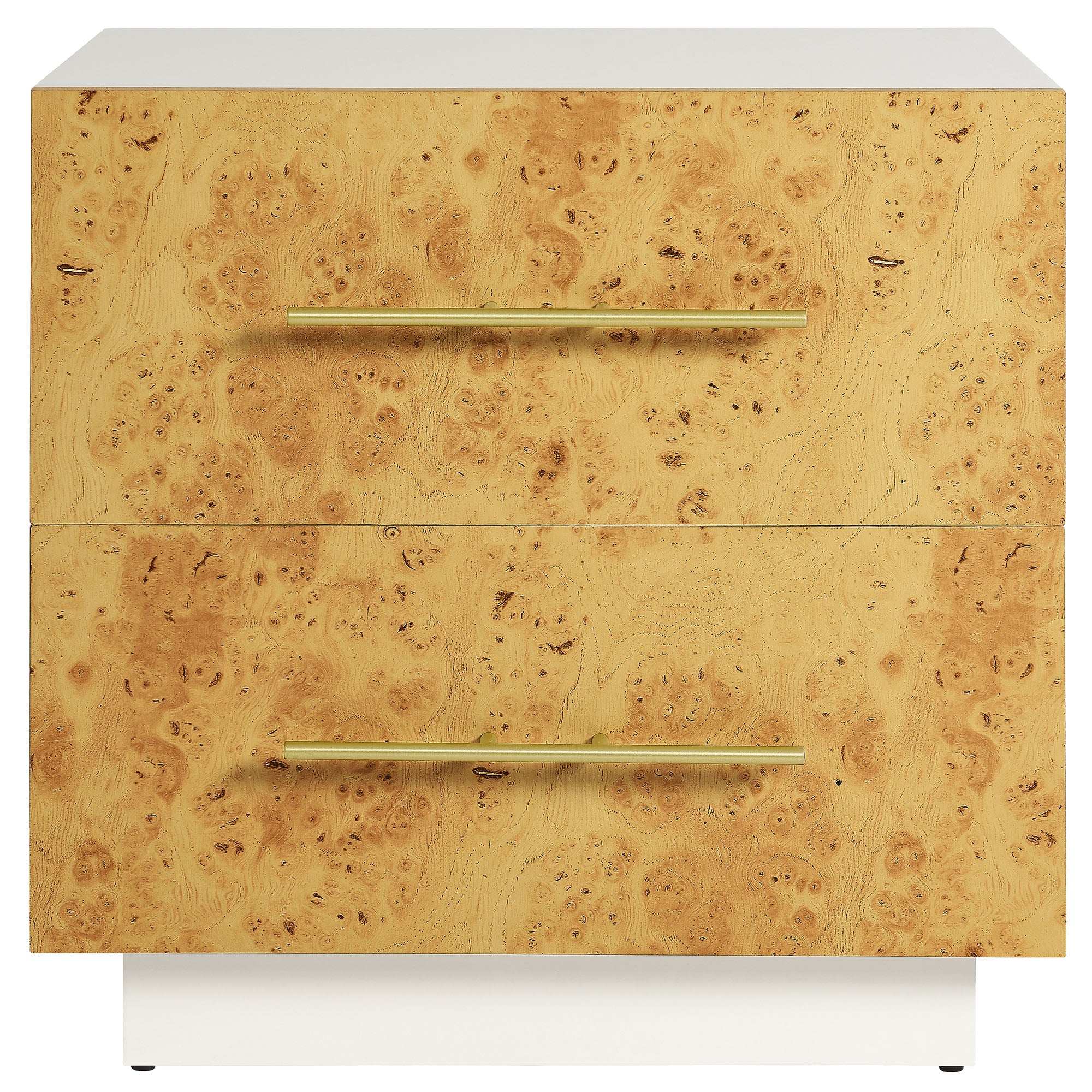 Abel 2-Drawer Burl Wood Nightstand - Best Buy Furniture