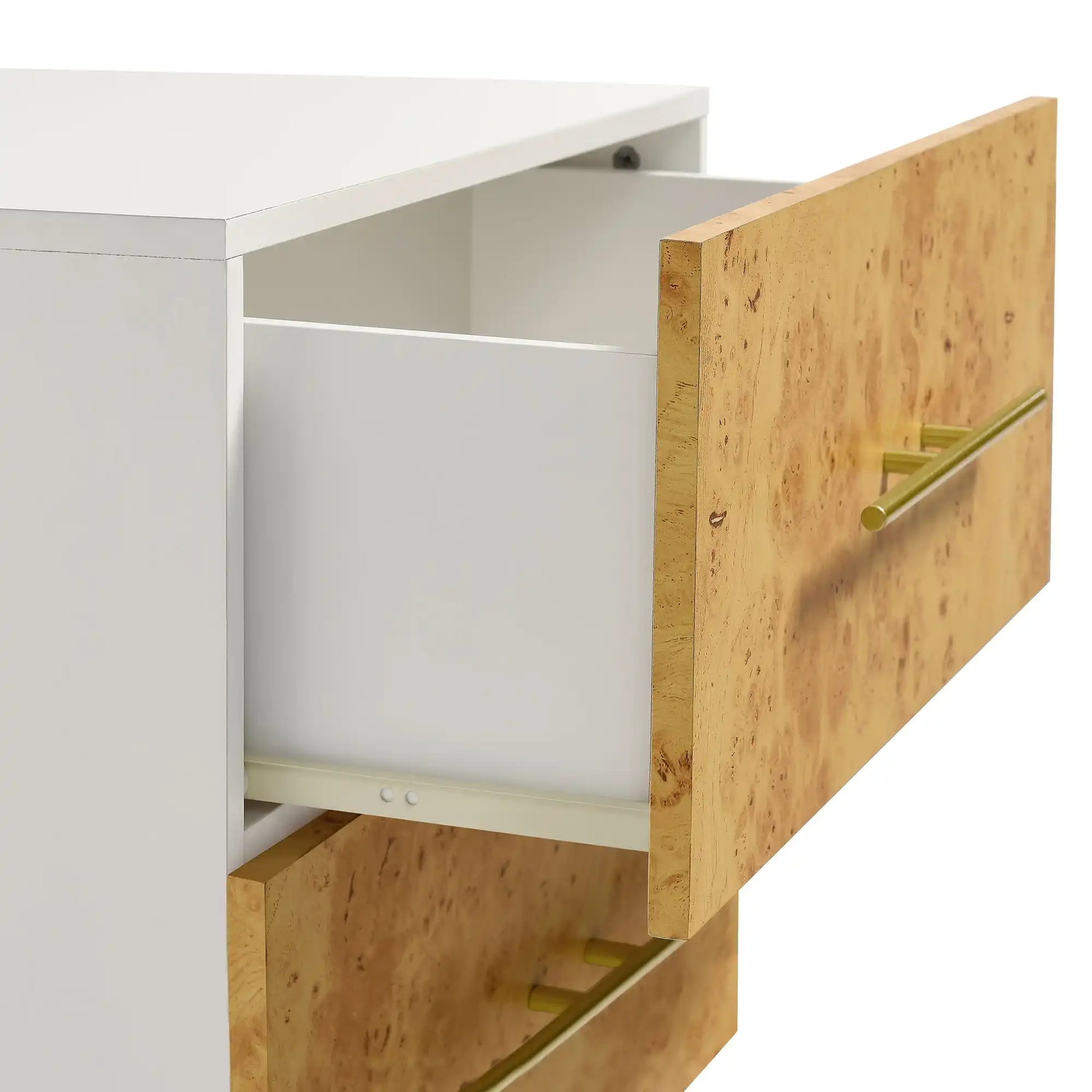 Abel 2-Drawer Burl Wood Nightstand - Best Buy Furniture