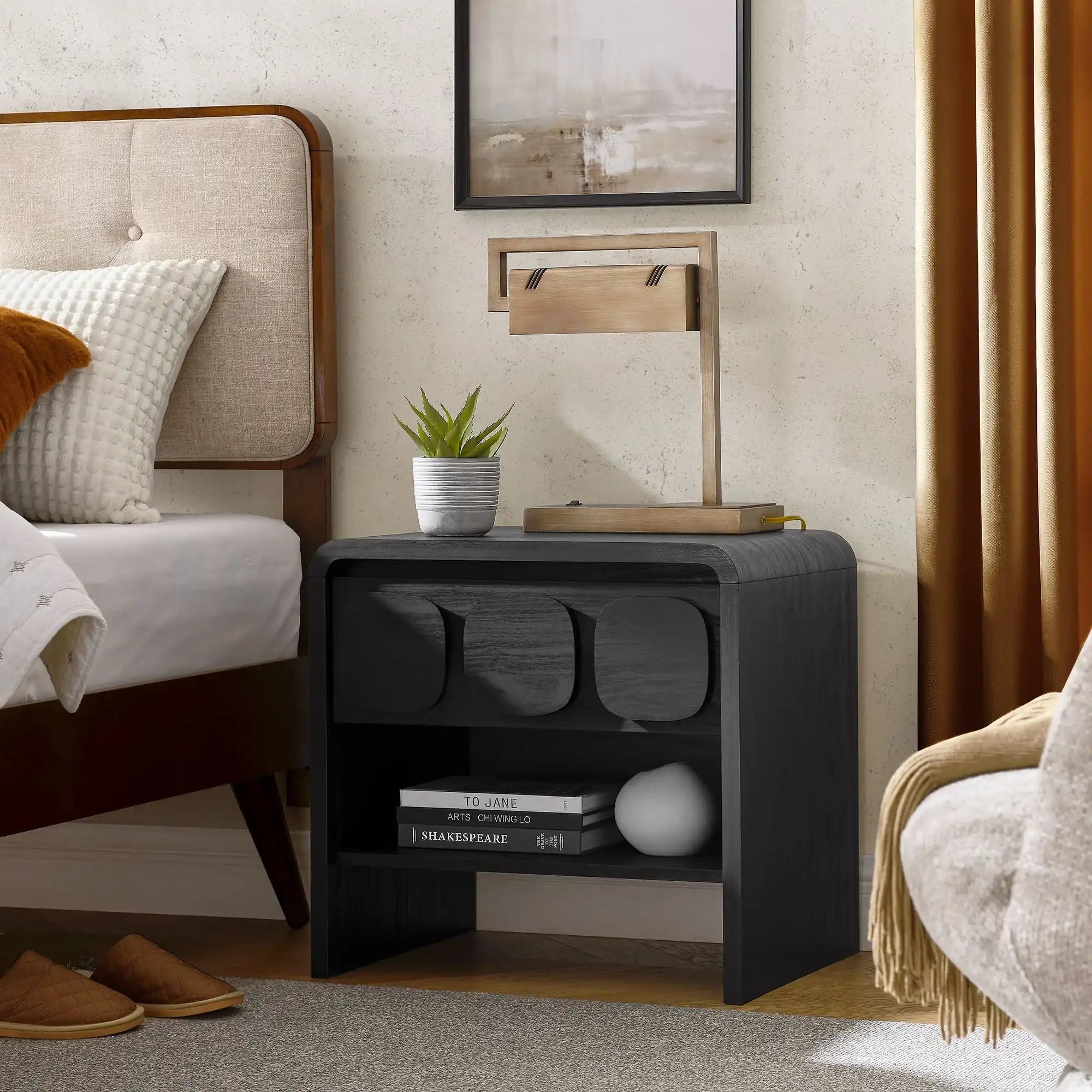 Toscana 1-Drawer Nightstand - Best Buy Furniture