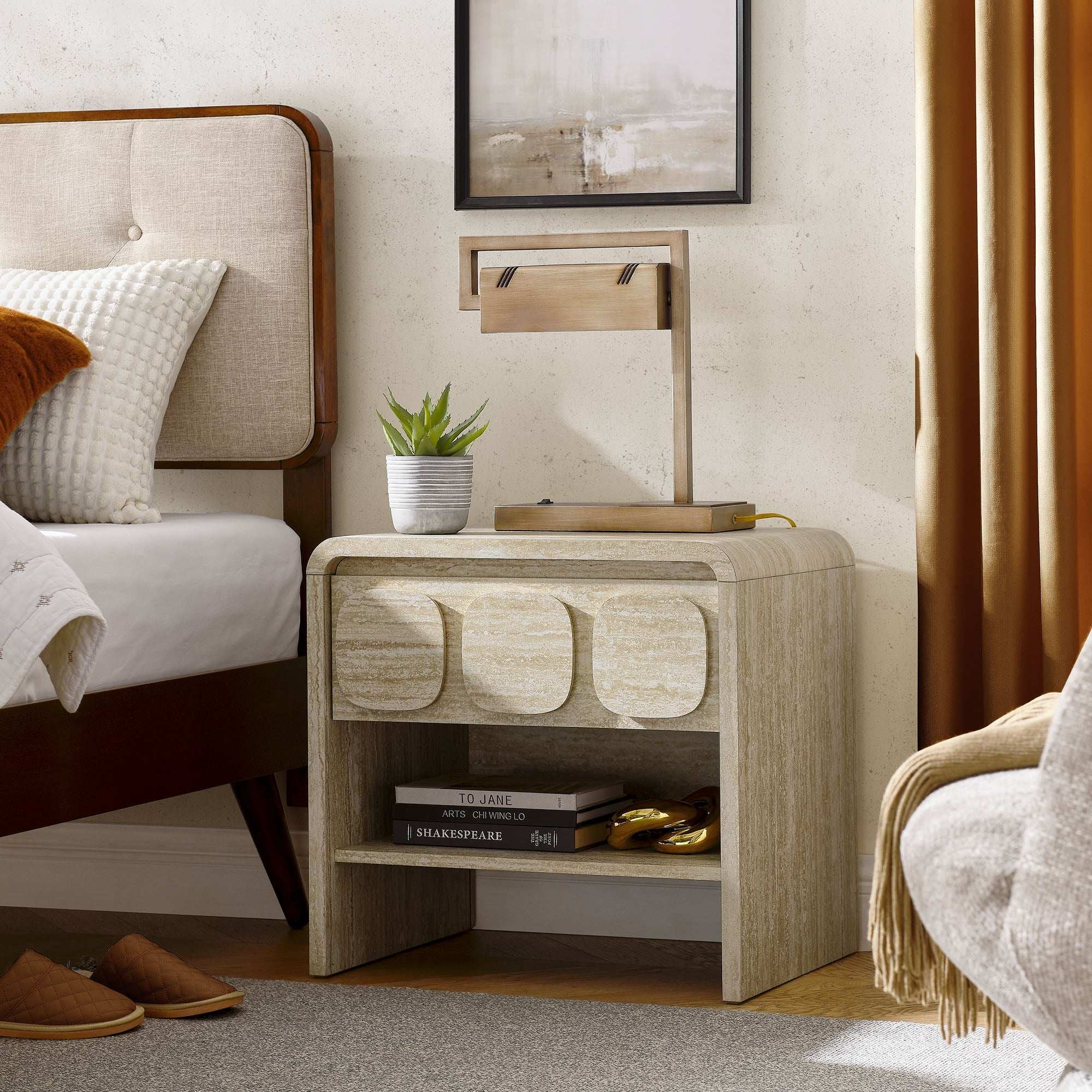 Toscana 1-Drawer Nightstand - Best Buy Furniture