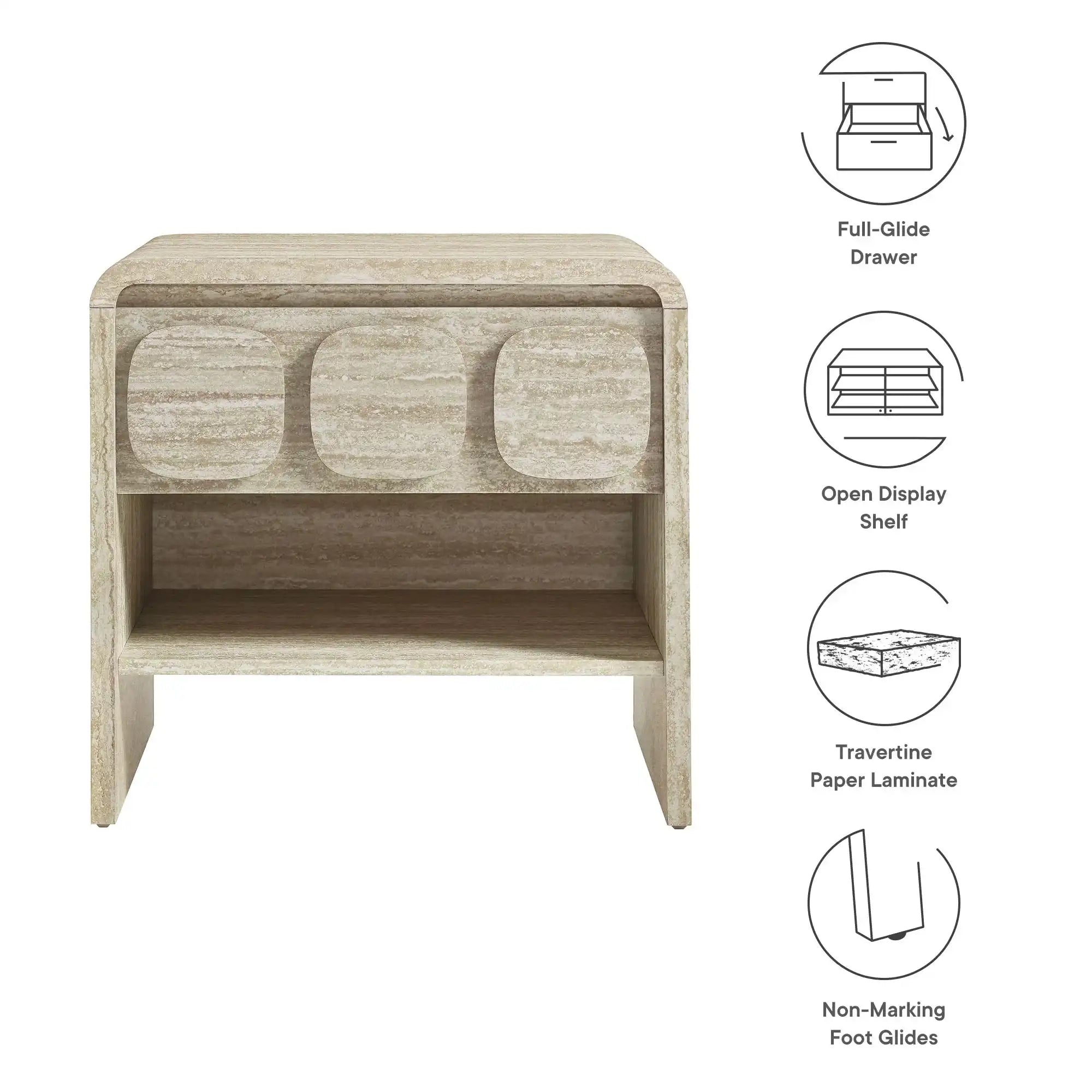 Toscana 1-Drawer Nightstand - Best Buy Furniture