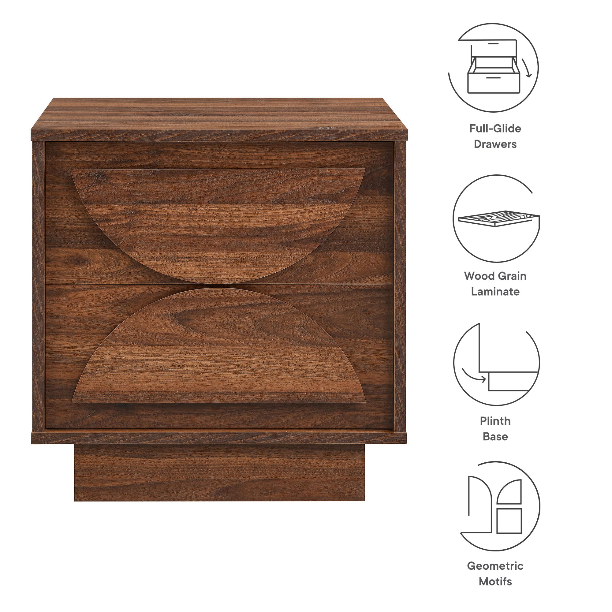 Bulwark 2-Drawer Nightstand by Modway - Best Buy Furniture