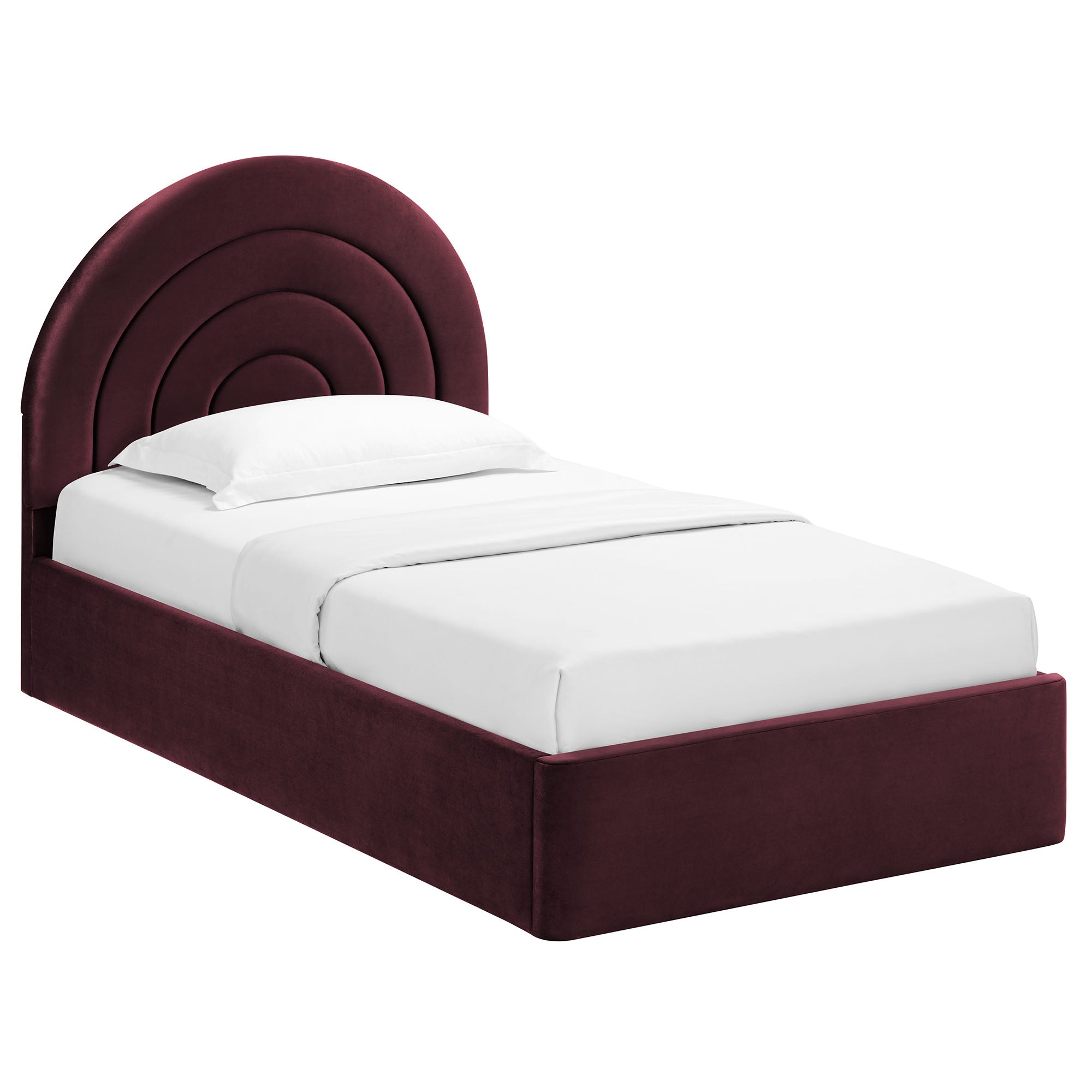 Solana Arched Performance Velvet Twin Platform Bed by Modway - Best Buy Furniture
