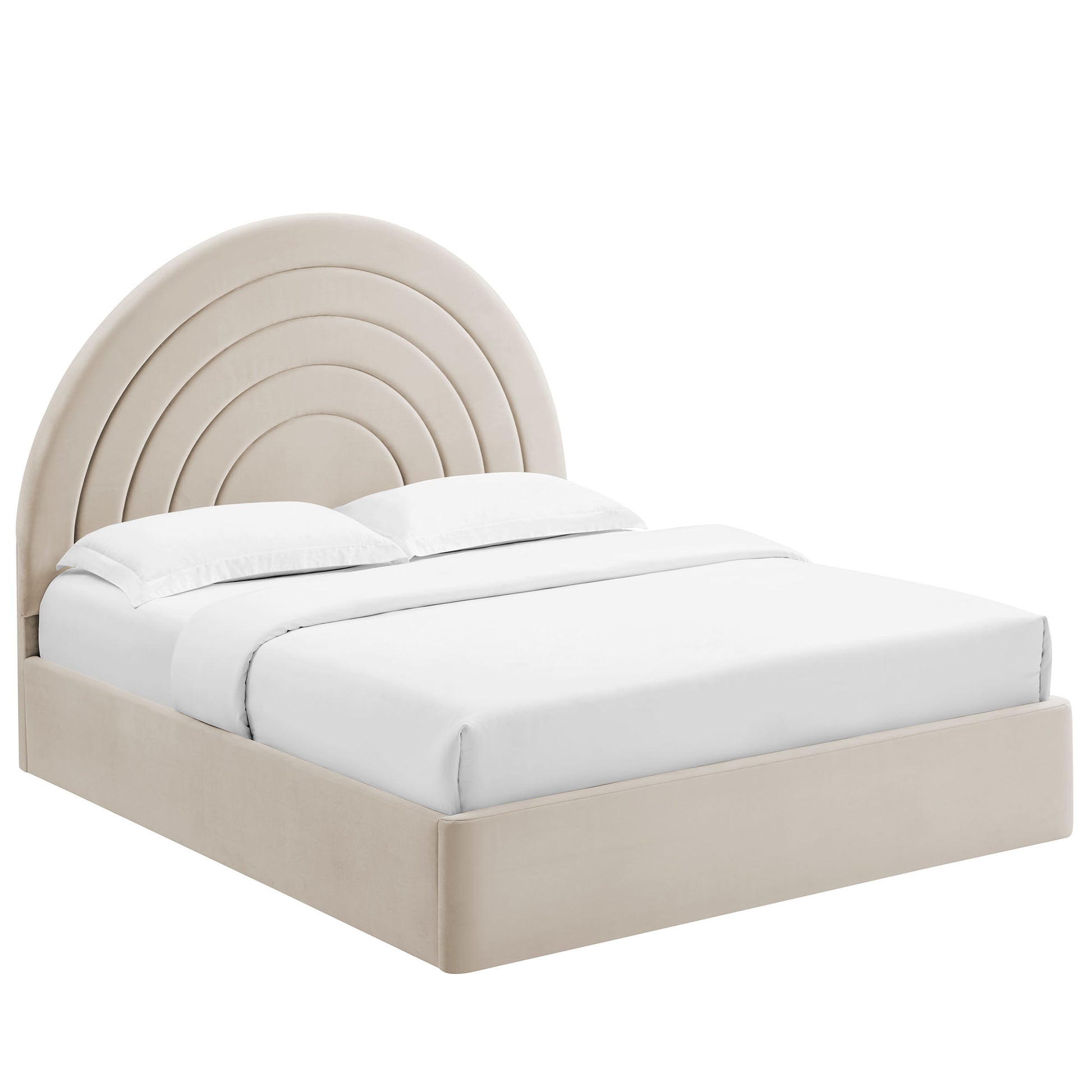 Solana Arched Performance Velvet Full Platform Bed by Modway - Best Buy Furniture