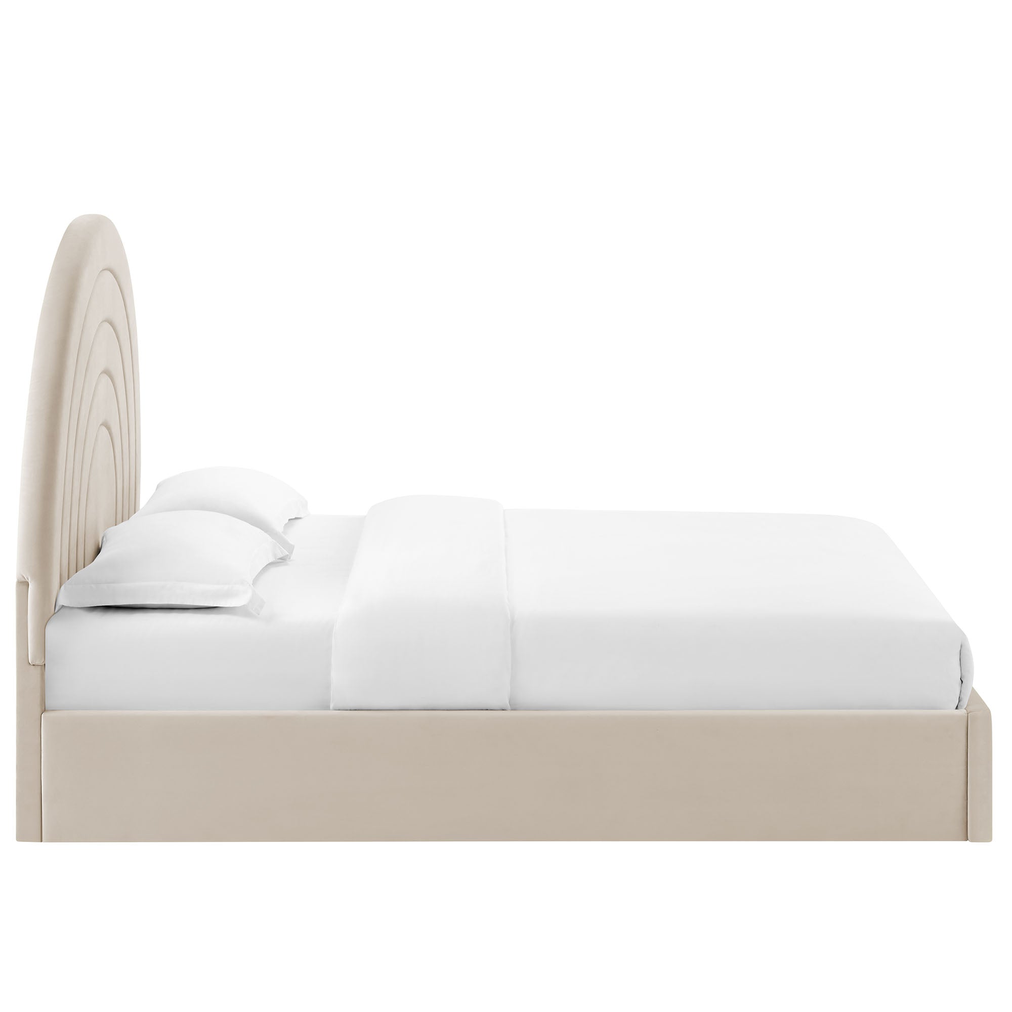 Solana Arched Performance Velvet Full Platform Bed by Modway - Best Buy Furniture