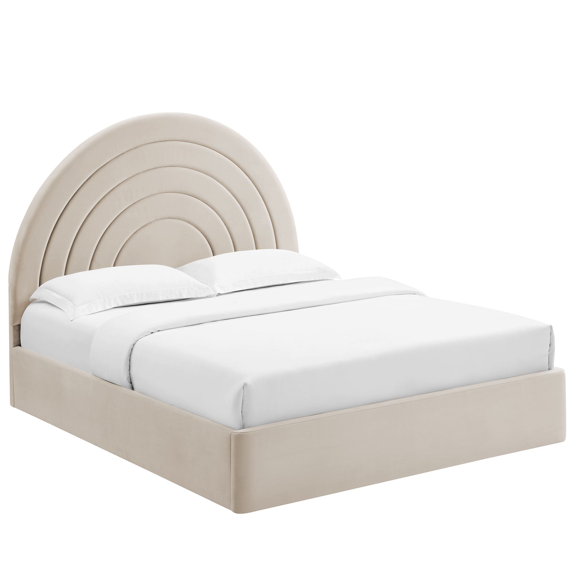 Solana Arched Performance Velvet Queen Platform Bed by Modway - Best Buy Furniture