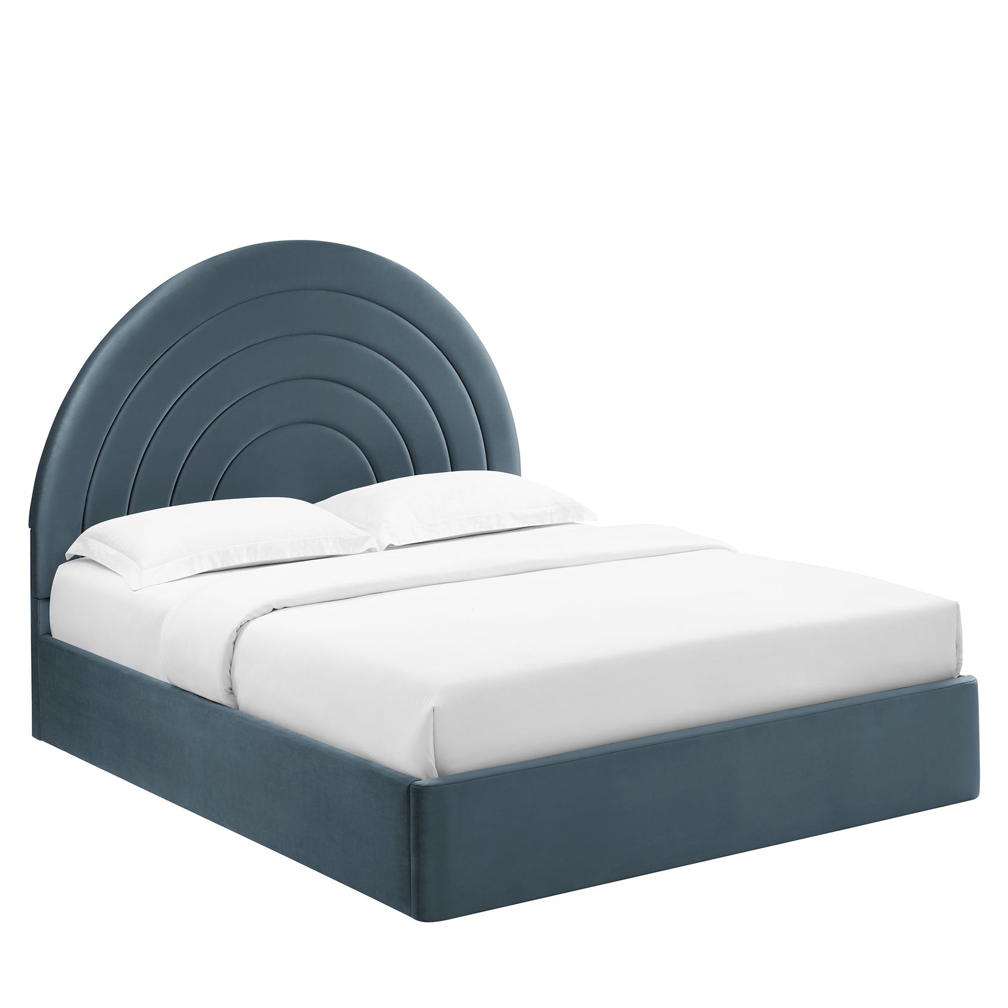 Solana Arched Performance Velvet Queen Platform Bed by Modway - Best Buy Furniture