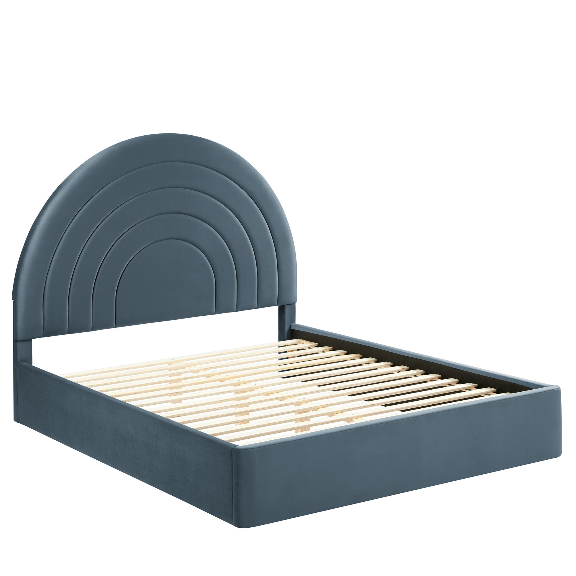 Solana Arched Performance Velvet Queen Platform Bed by Modway - Best Buy Furniture