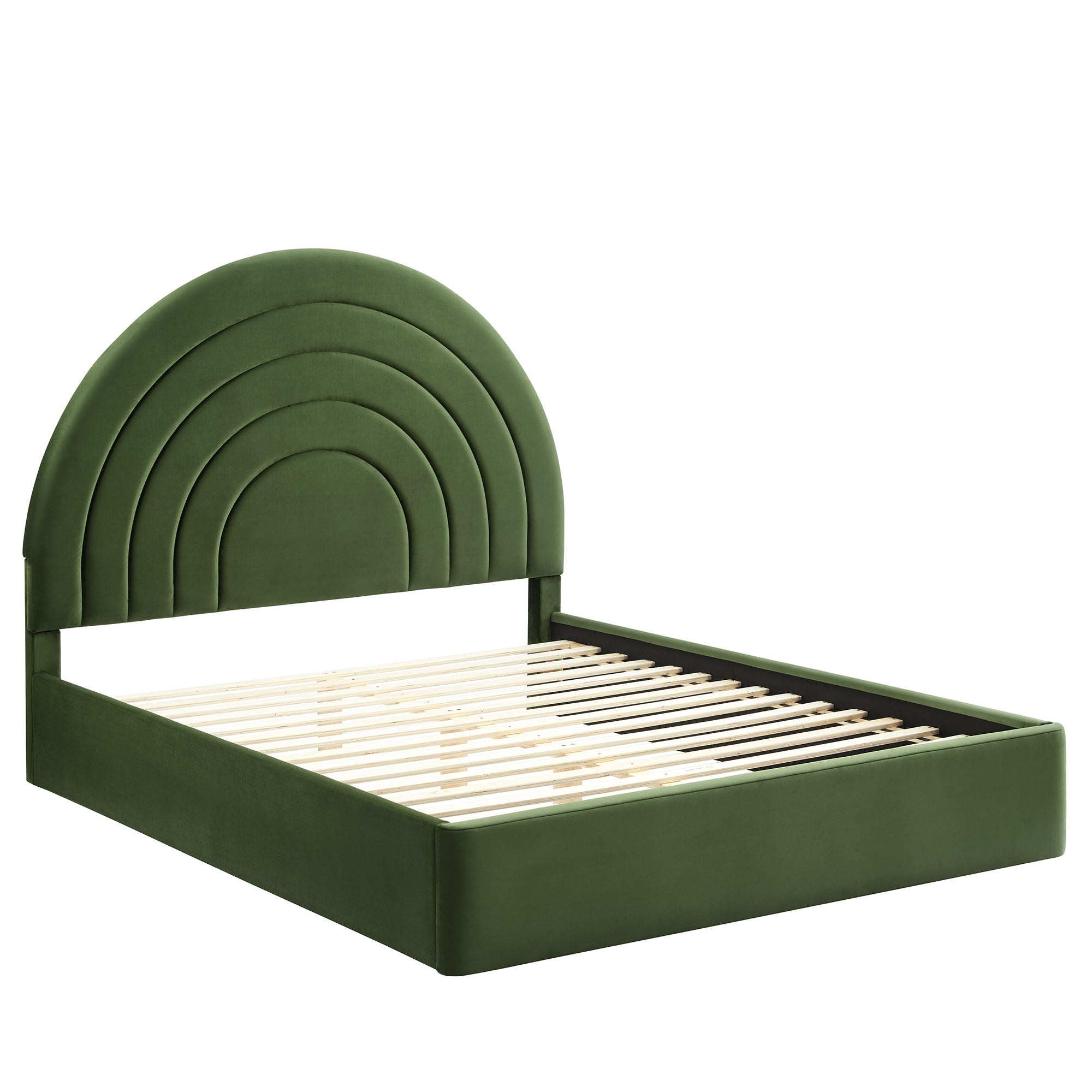 Solana Arched Performance Velvet Queen Platform Bed by Modway - Best Buy Furniture