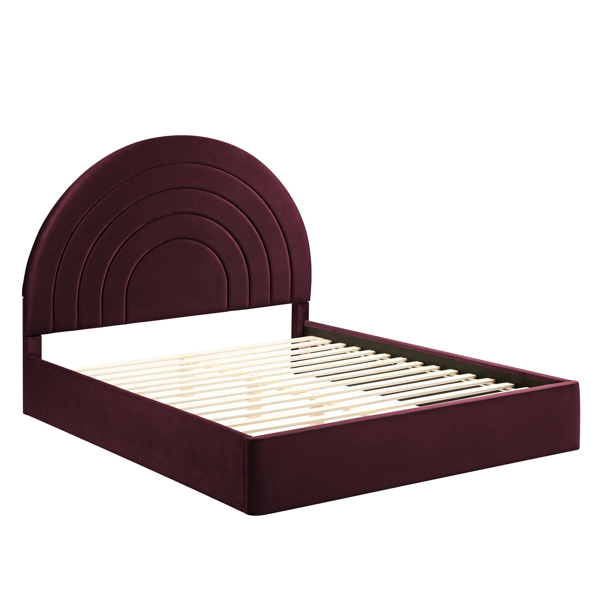 Solana Arched Performance Velvet Queen Platform Bed by Modway - Best Buy Furniture