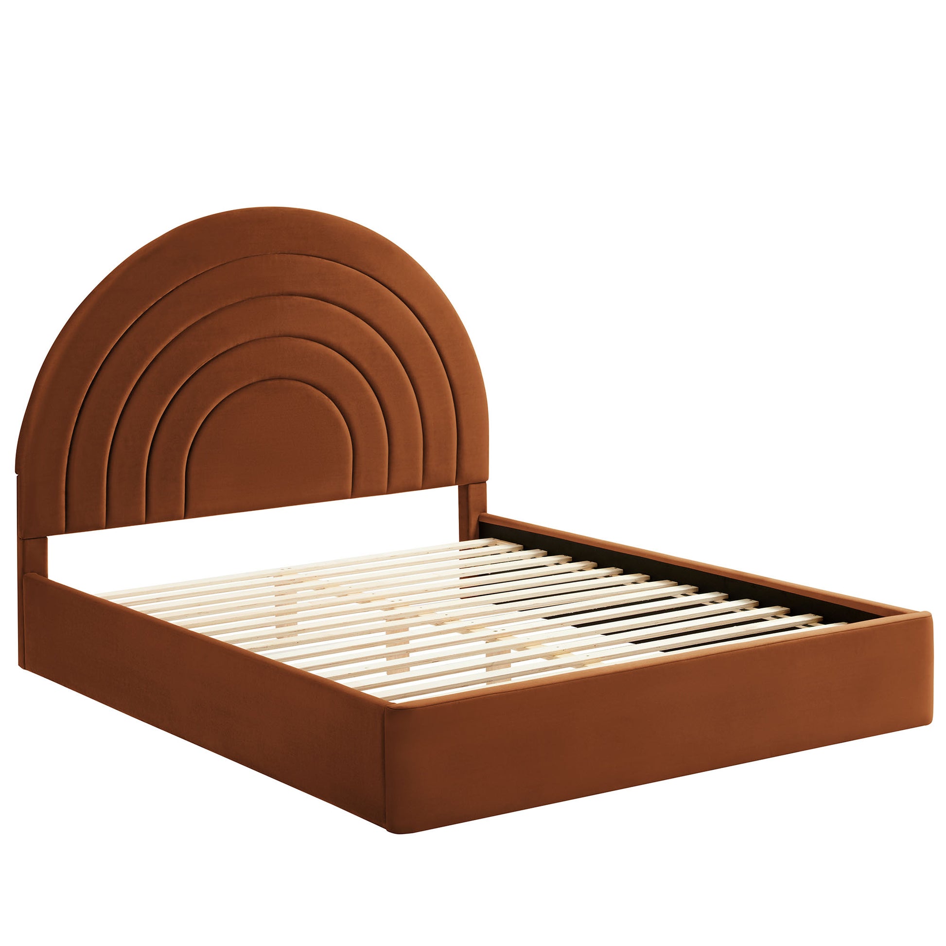 Solana Arched Performance Velvet Queen Platform Bed by Modway - Best Buy Furniture