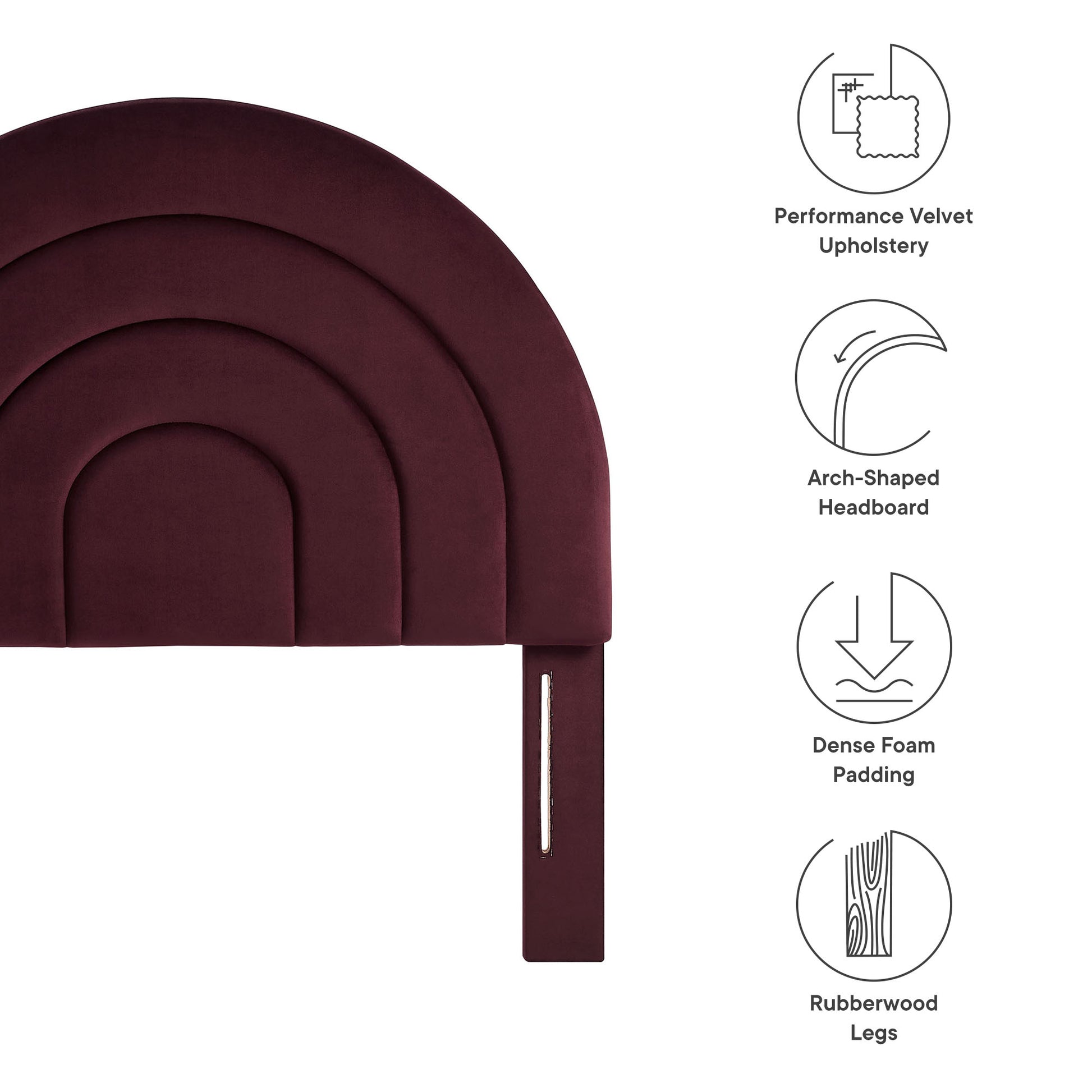 Solana Arched Performance Velvet Twin Headboard by Modway - Best Buy Furniture
