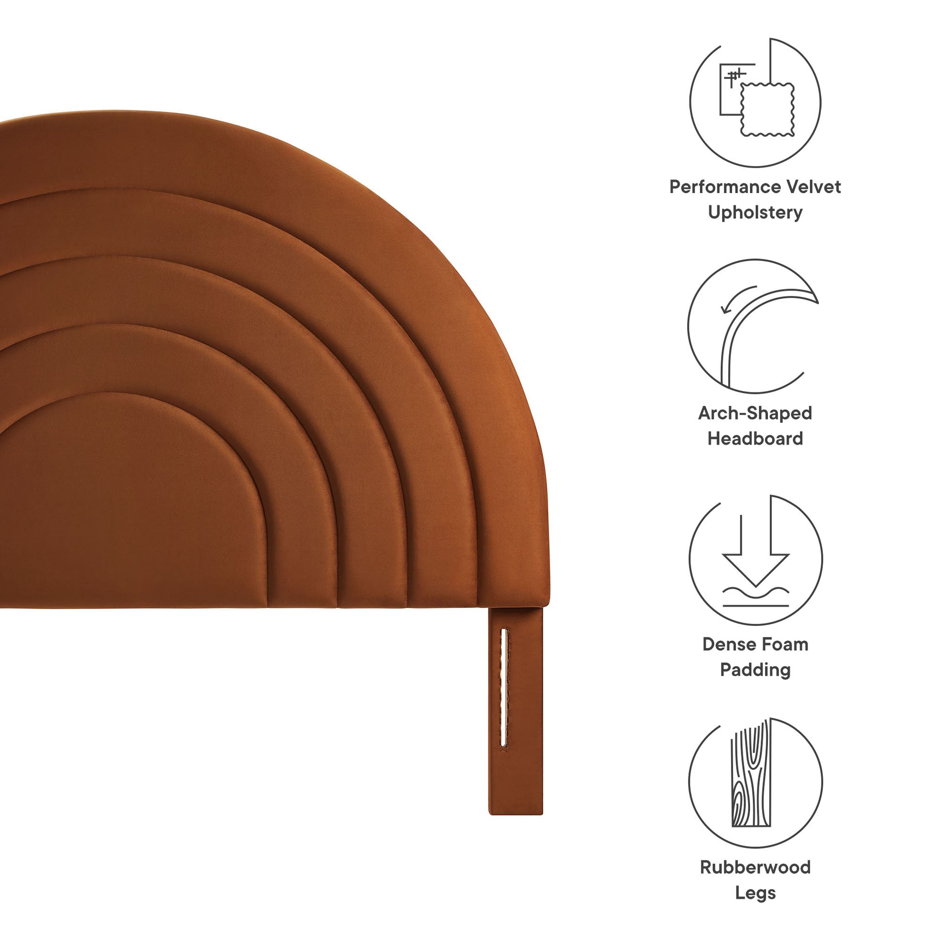 Solana Arched Performance Velvet Full Headboard by Modway - Best Buy Furniture