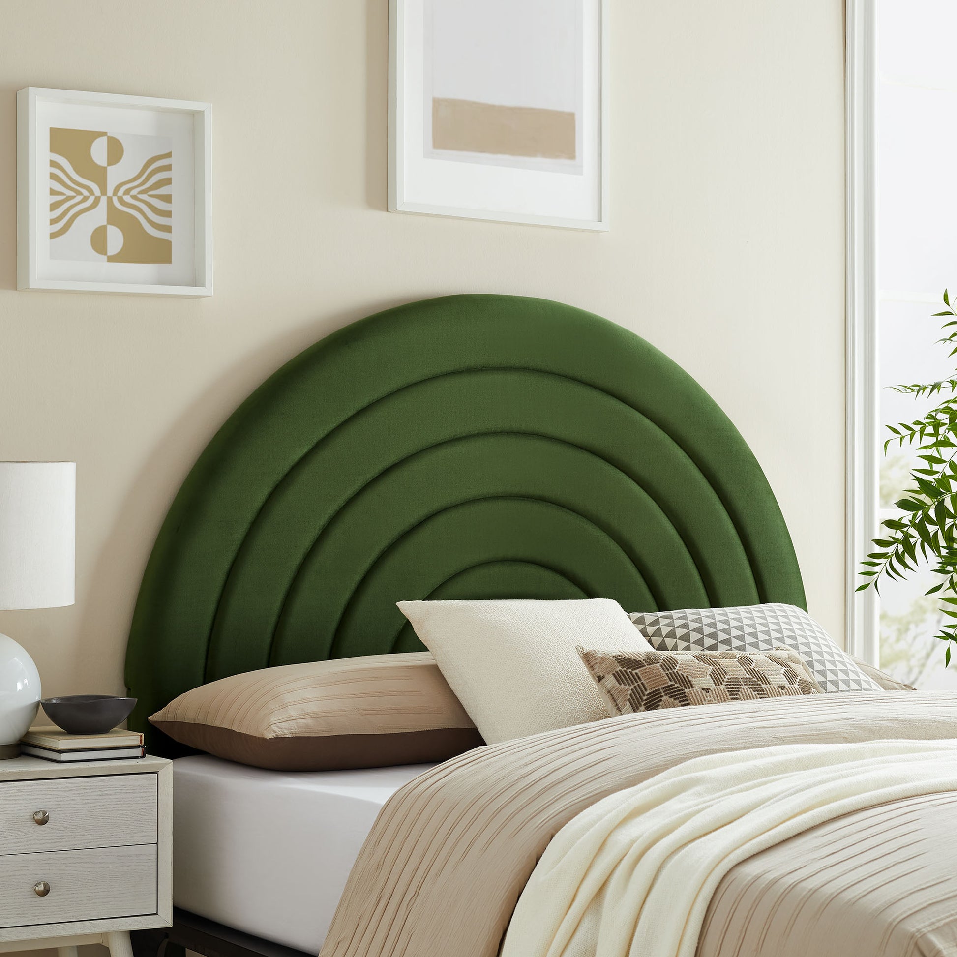 Solana Arched Performance Velvet Queen Headboard by Modway - Best Buy Furniture