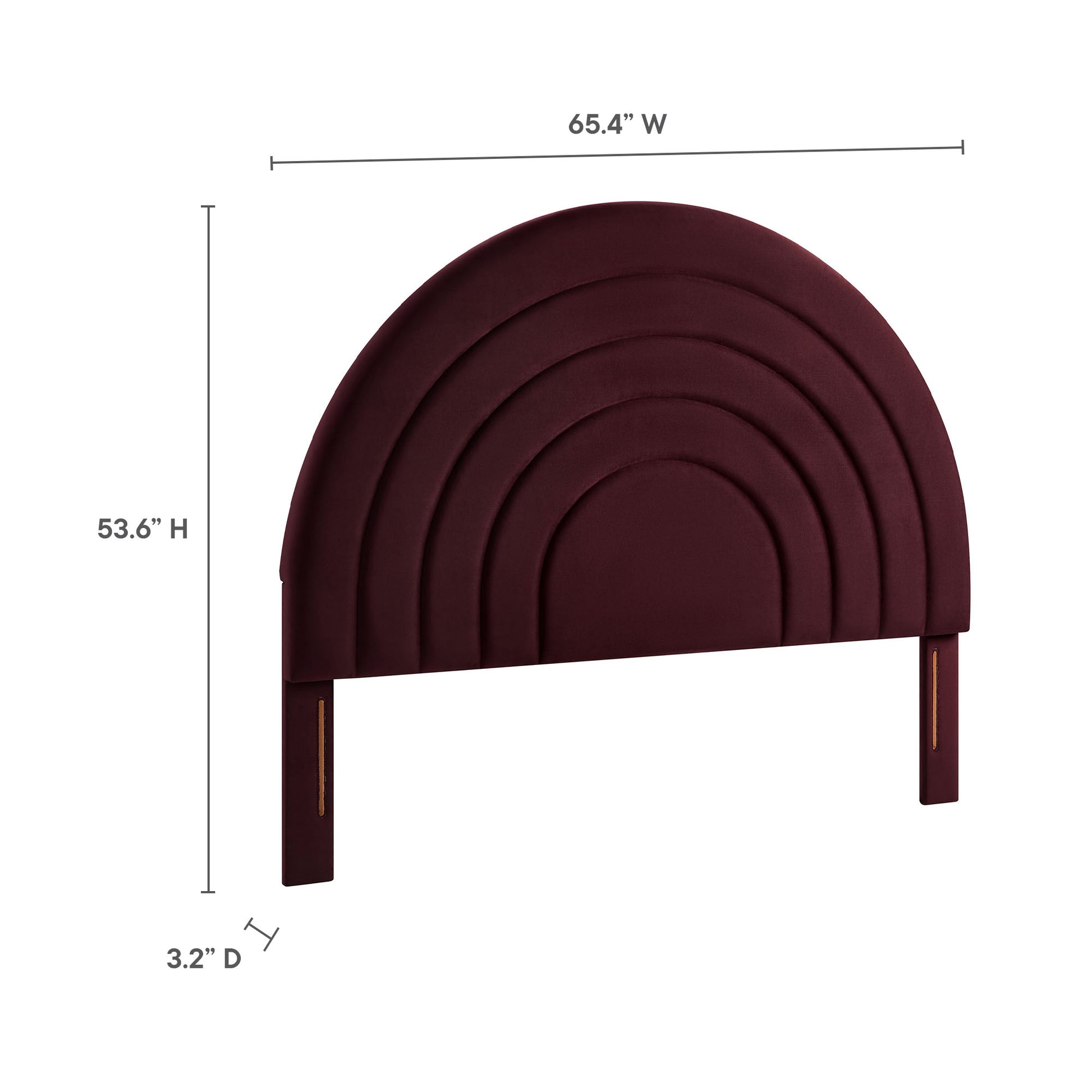 Solana Arched Performance Velvet Queen Headboard by Modway - Best Buy Furniture