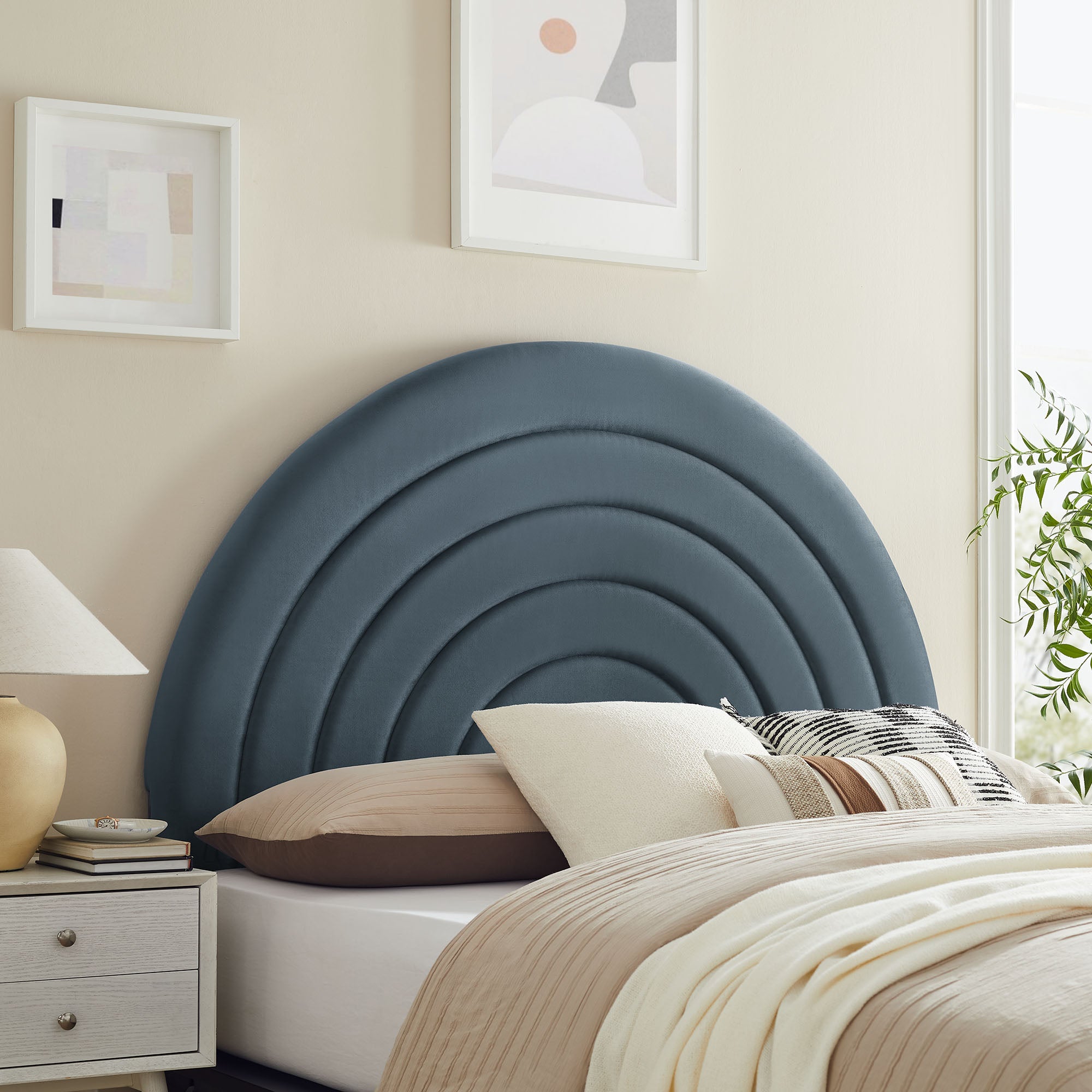 Solana Arched Performance Velvet King Headboard by Modway - Best Buy Furniture