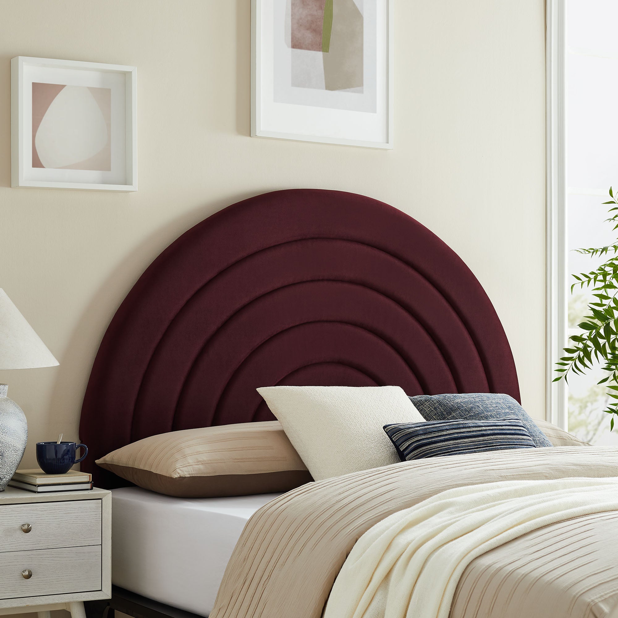 Solana Arched Performance Velvet King Headboard by Modway - Best Buy Furniture