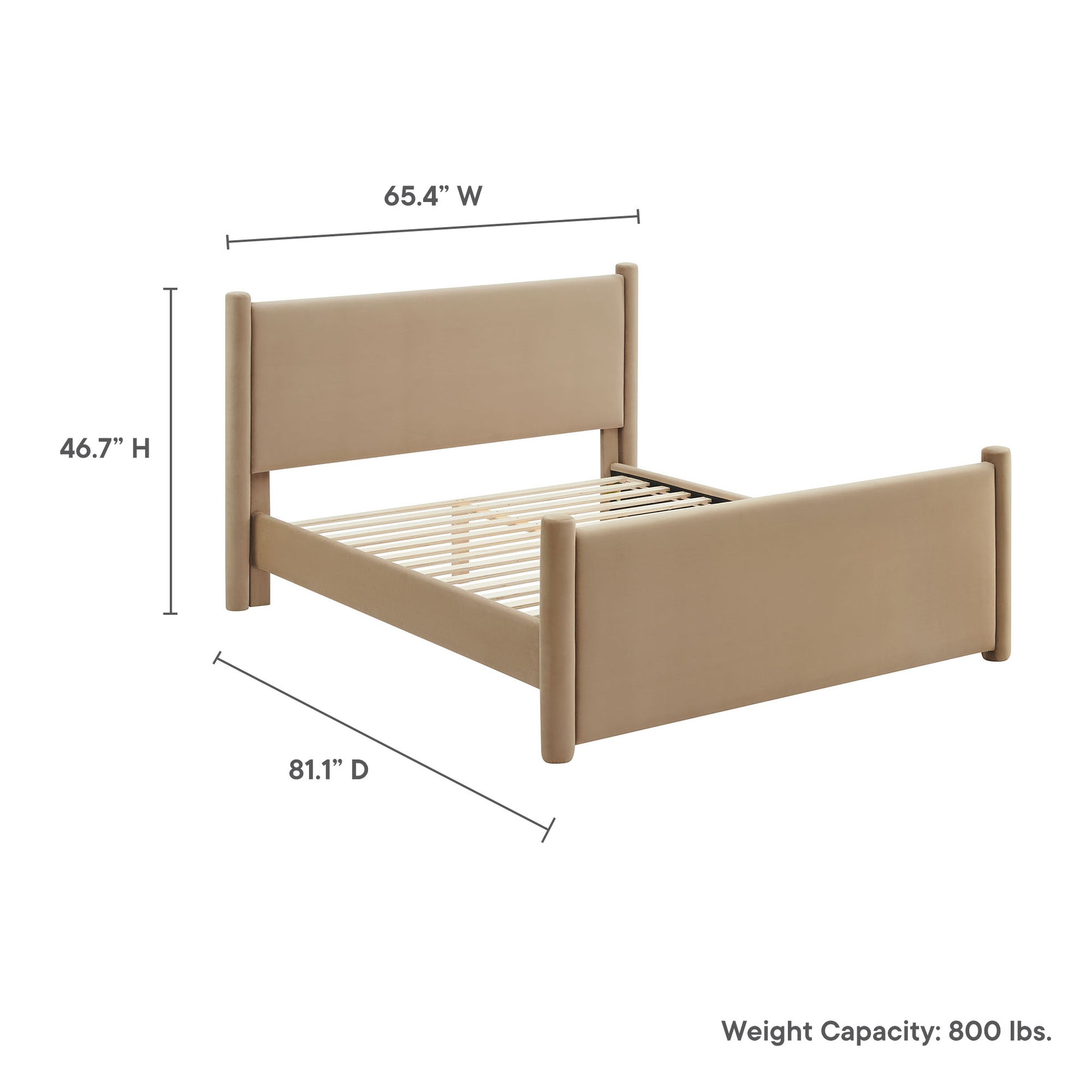Rael Performance Velvet Full Platform Bed by Modway - Best Buy Furniture