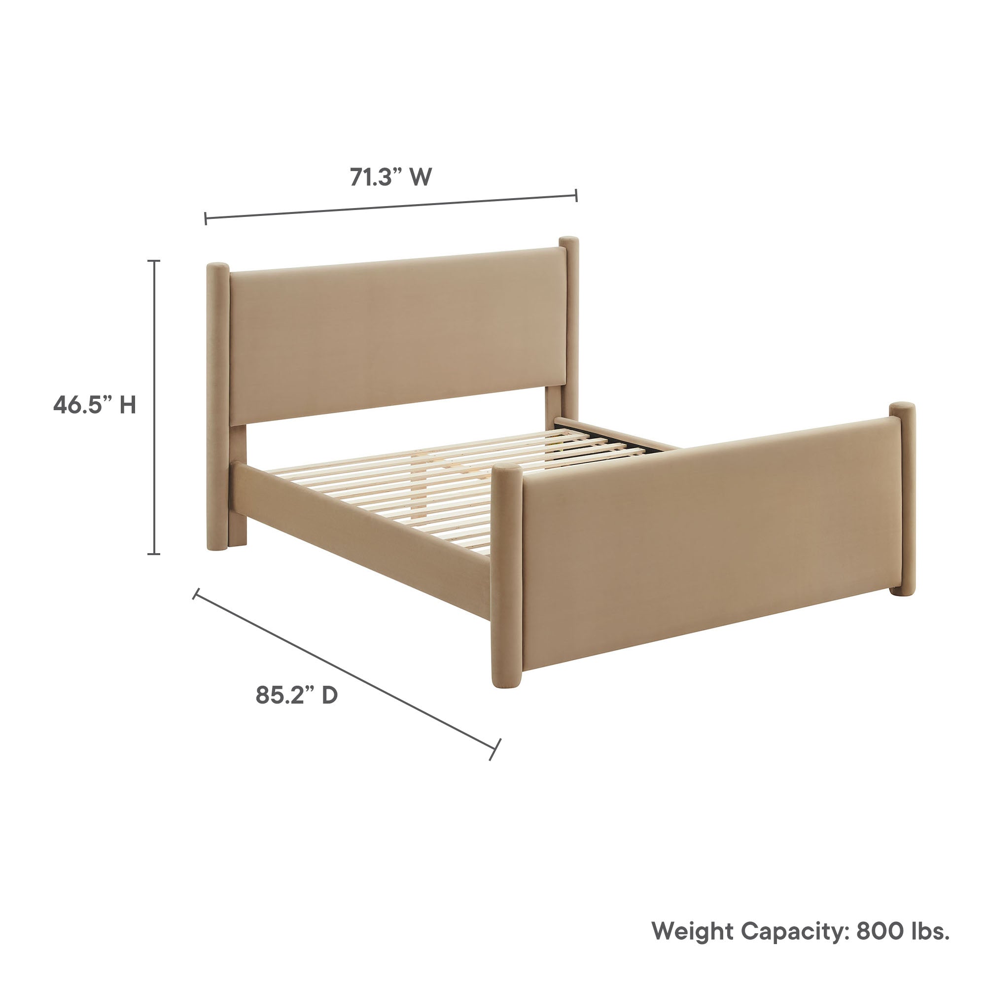 Rael Performance Velvet Queen Platform Bed by Modway - Best Buy Furniture