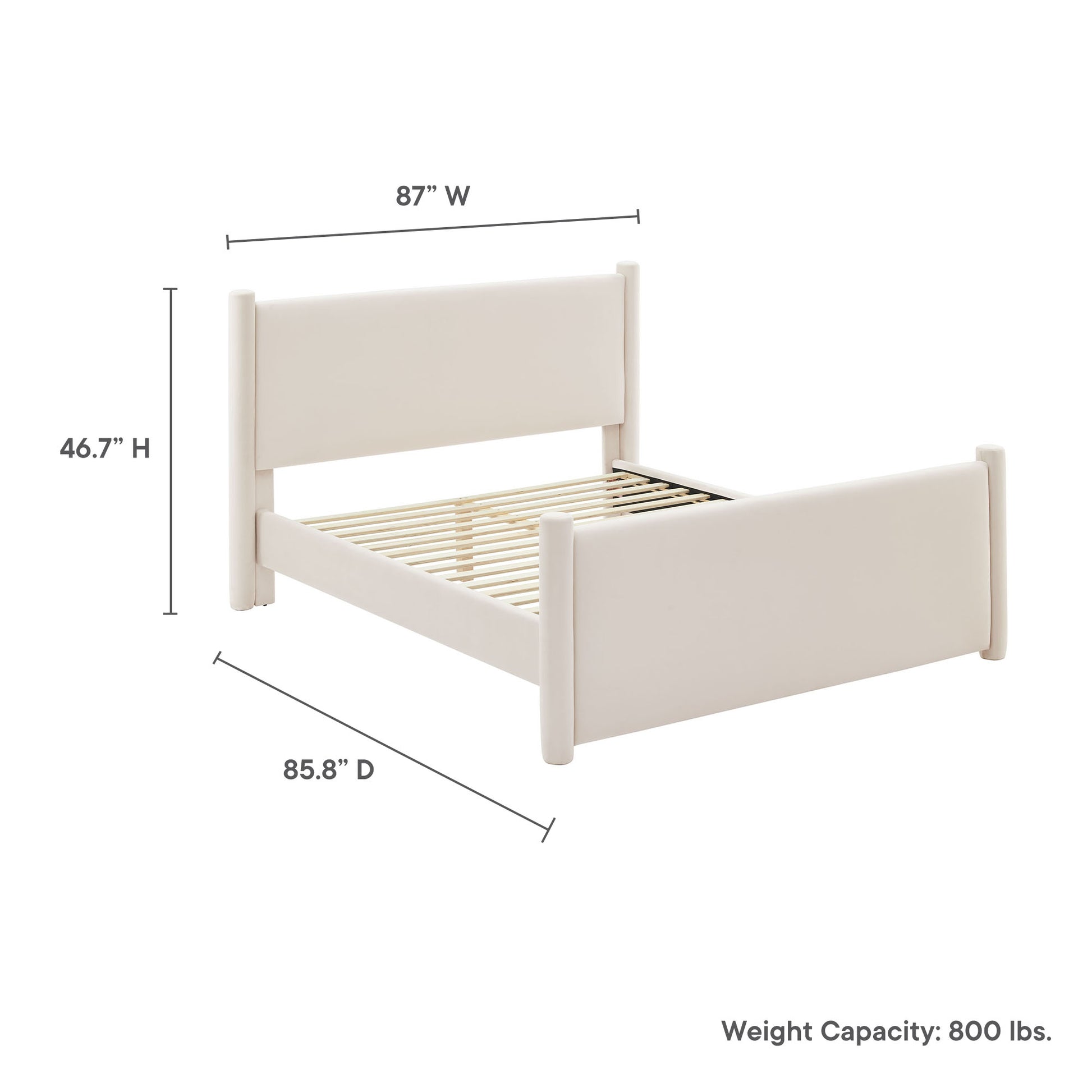 Rael Performance Velvet King Platform Bed by Modway - Best Buy Furniture