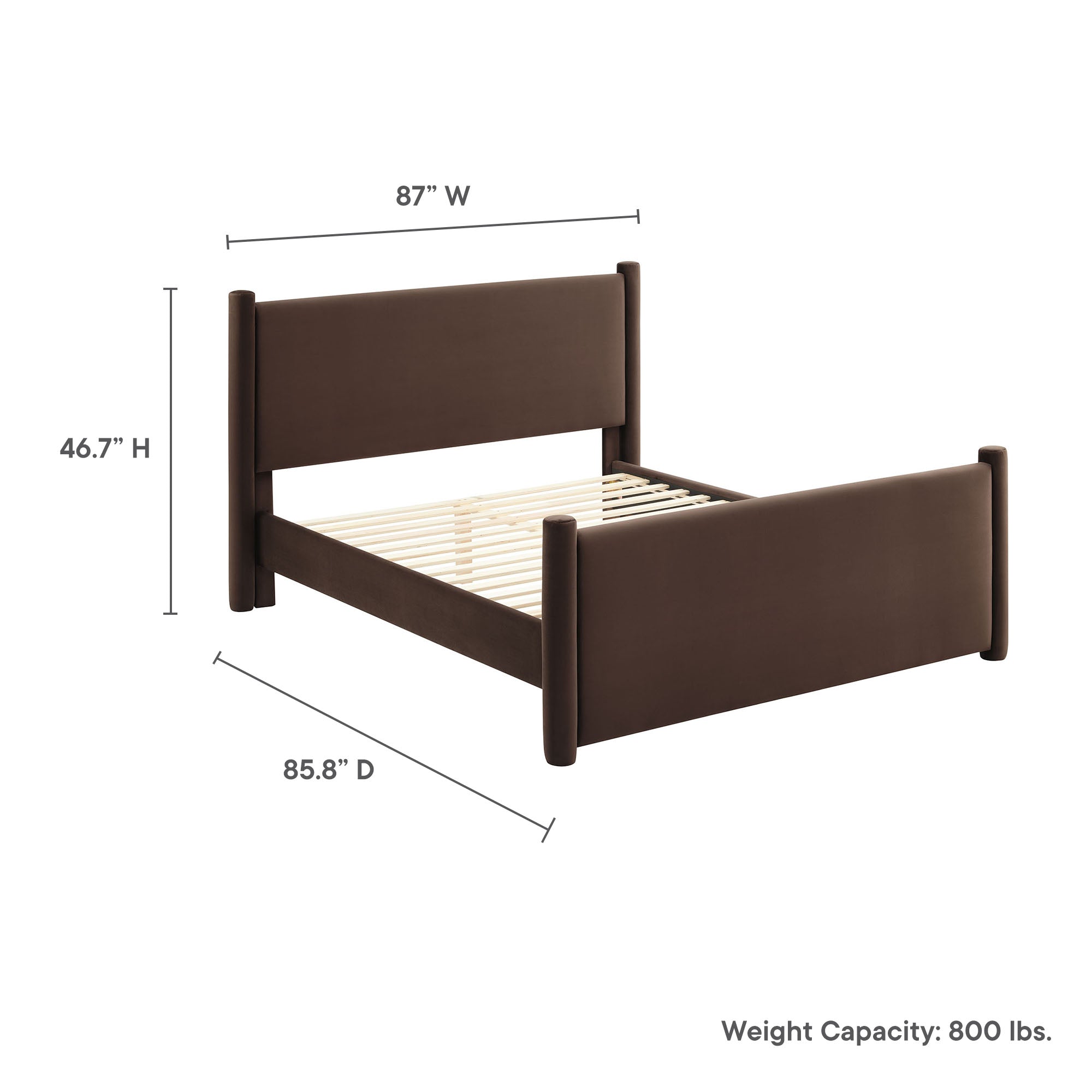 Rael Performance Velvet King Platform Bed by Modway - Best Buy Furniture