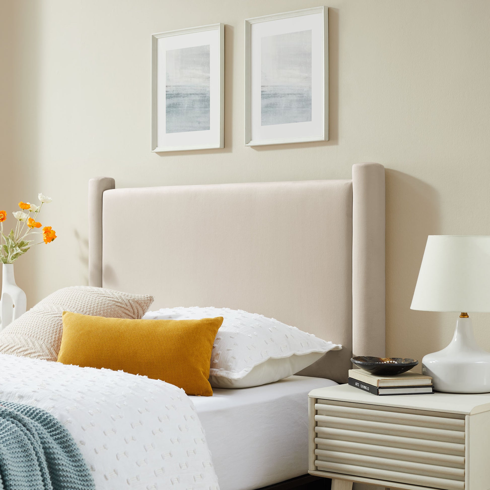 Rael Performance Velvet Twin Headboard by Modway - Best Buy Furniture