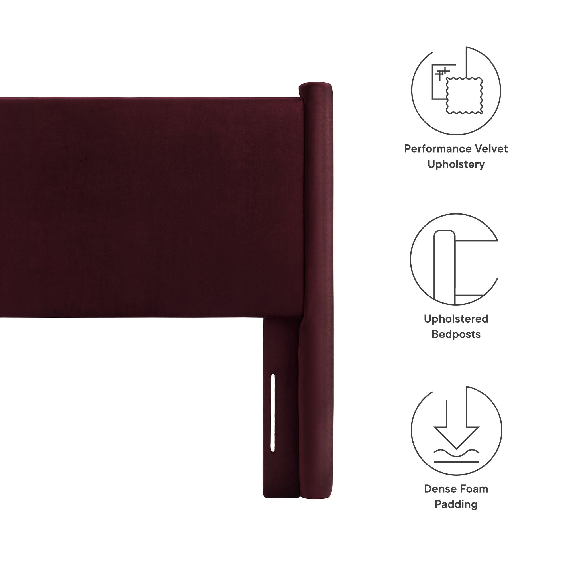 Rael Performance Velvet Twin Headboard by Modway - Best Buy Furniture