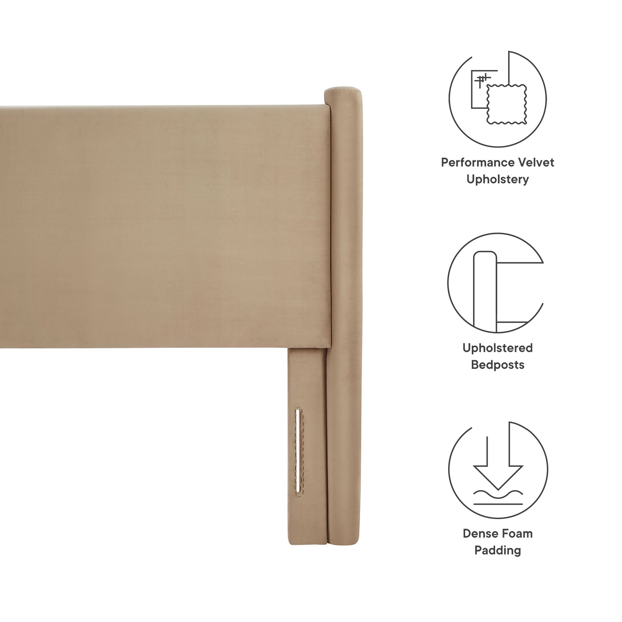 Rael Performance Velvet Queen Headboard by Modway - Best Buy Furniture