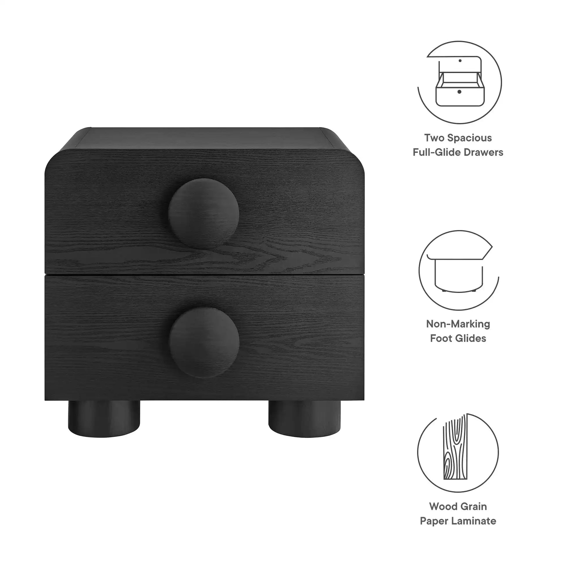 Sonnet 2-Drawer Nightstand - Best Buy Furniture