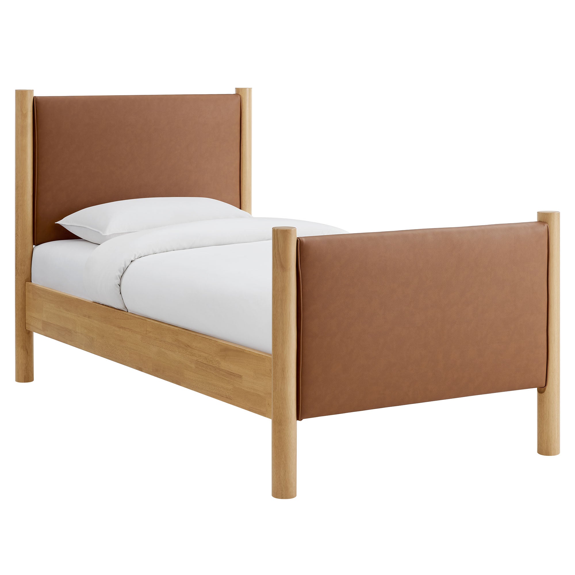 Maven Twin Size Vegan Leather Upholstered Platform Bed by Modway - Best Buy Furniture