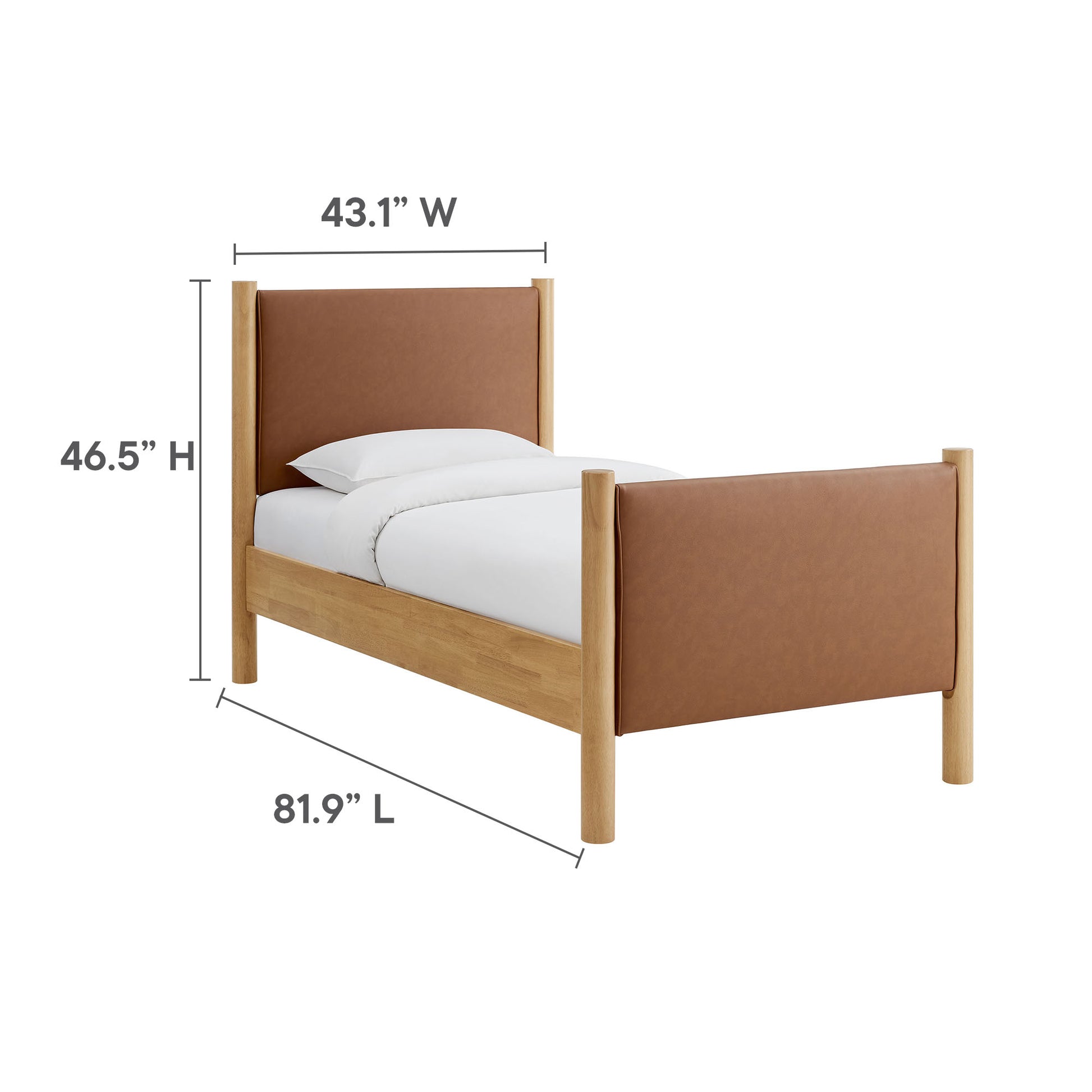 Maven Twin Size Vegan Leather Upholstered Platform Bed by Modway - Best Buy Furniture