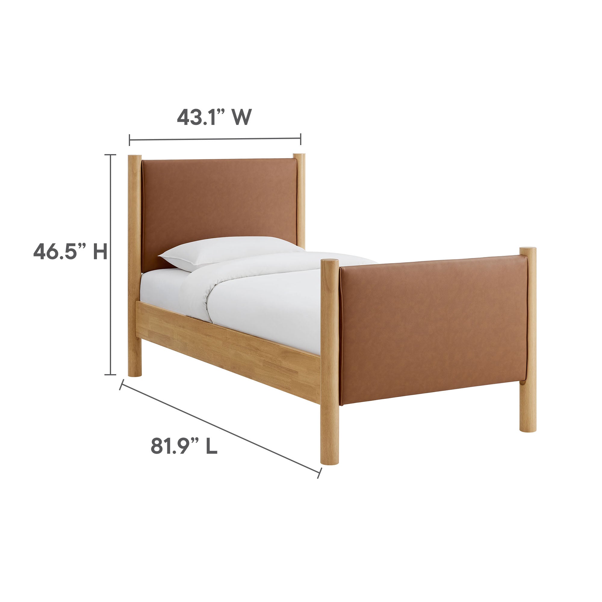 Maven Twin Size Vegan Leather Upholstered Platform Bed by Modway - Best Buy Furniture